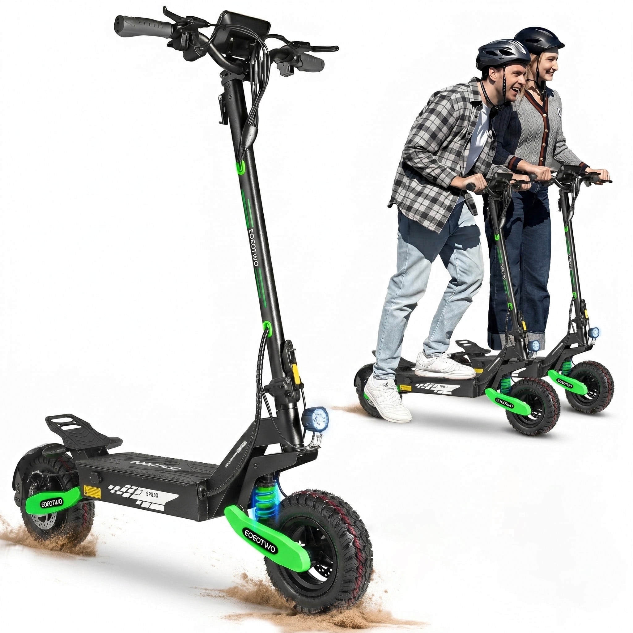 UiGGOO Electric Scooter for Adults, 1200W Motor, 30 MPH Speed, 25 Miles Range, Foldable Commuter E-Scooter (Green, 330 lb) qagak