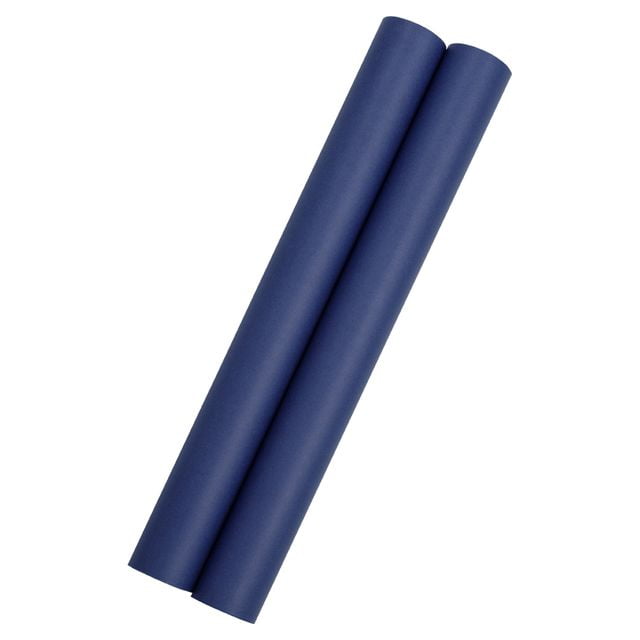 JAM Paper Matte Gift Wrapping Paper, Premium Smooth Finish, Presidential Blue (2 Rolls, 52.6 sq ft Total) z8116