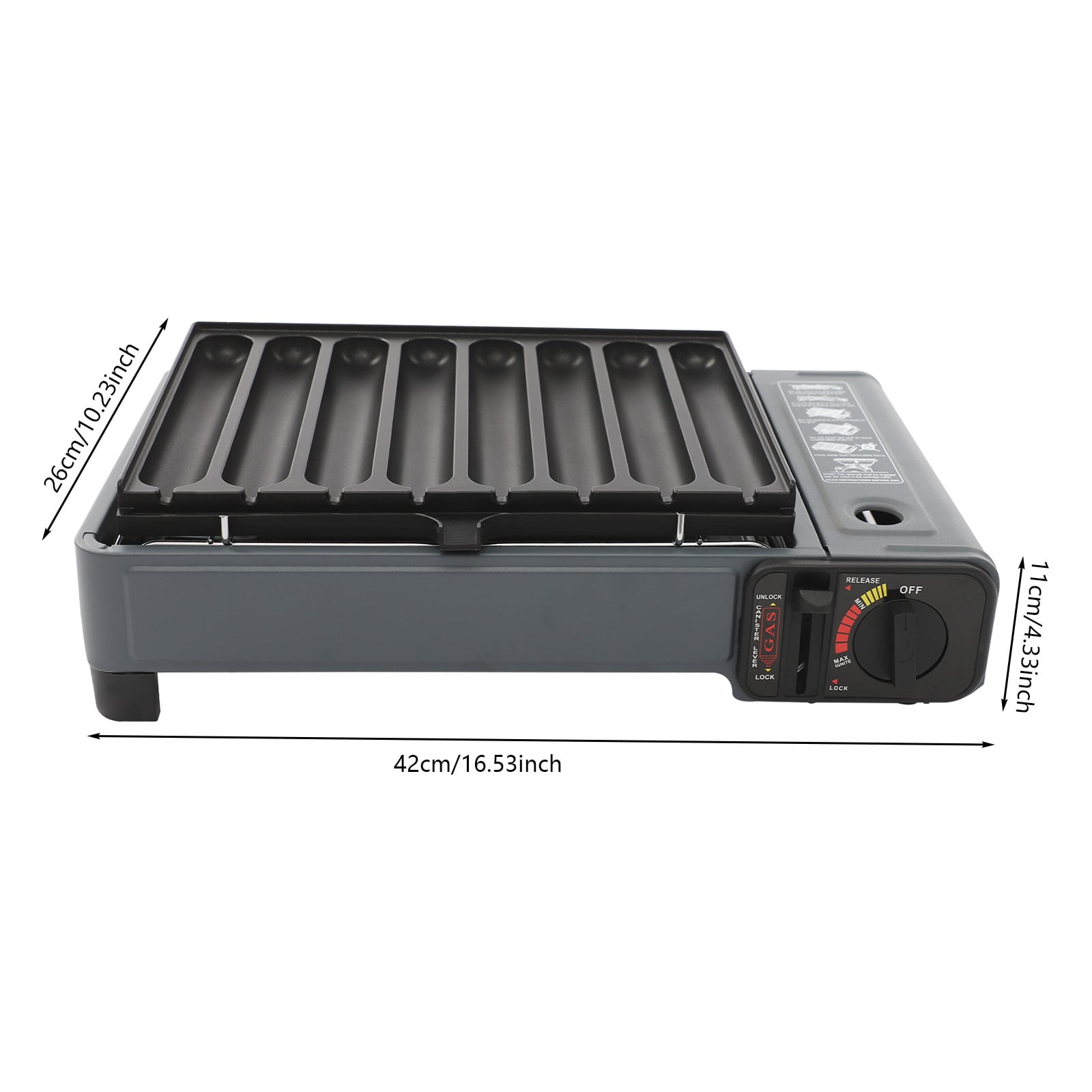 Generic Portable Butane Stove Tabletop BBQ Grill (Black, 7.5 lb) mrj8c