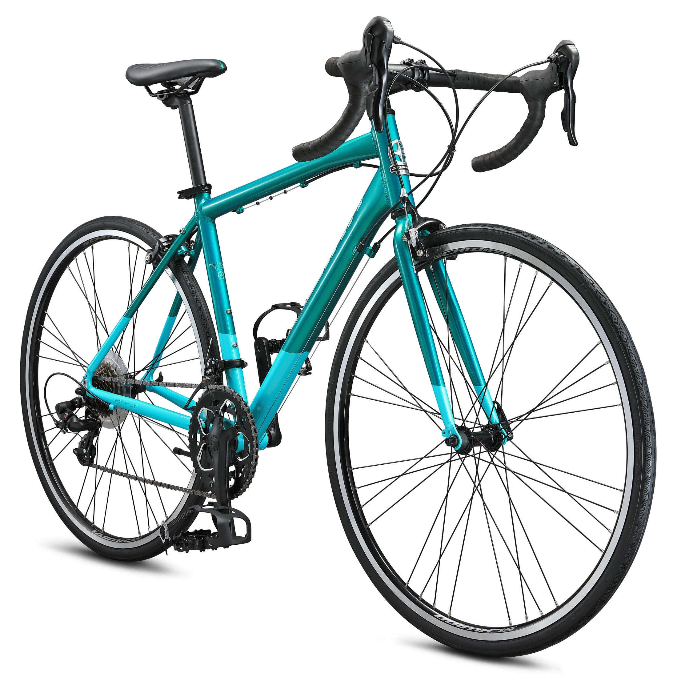 Schwinn Phocus 1400 Road Bike, Lightweight Aluminum Frame, 14-Speed Drivetrain (Teal, 700c Wheels) uvn0i