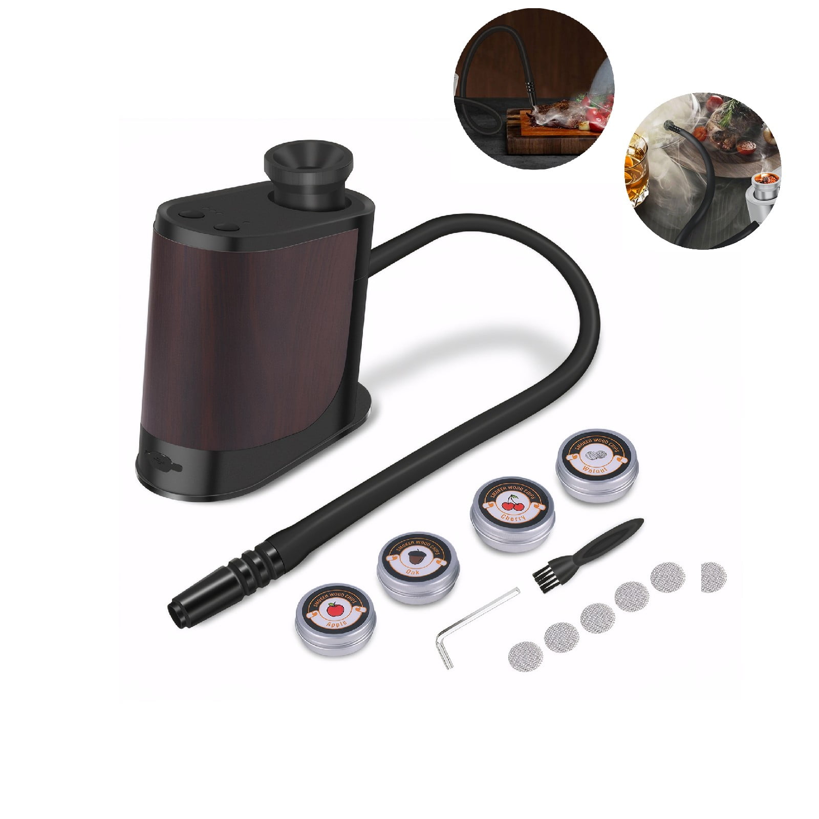 Eurhowing Handheld Electric Food Smoker Gun for Kitchen and Bartending (Black, 1 Unit) u25n4