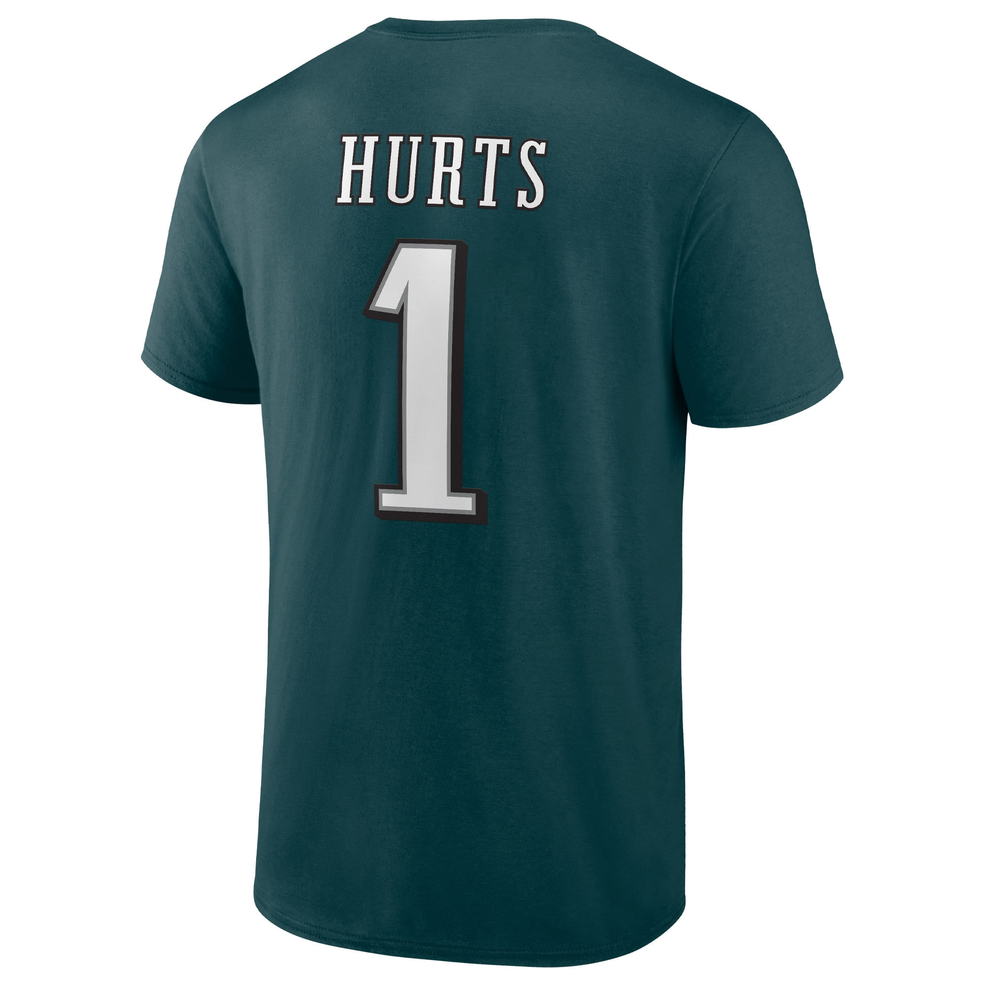 Philadelphia Eagles Jalen Hurts Mens Name & Number Short Sleeve Graphic T-Shirt (Green, S) ptd27