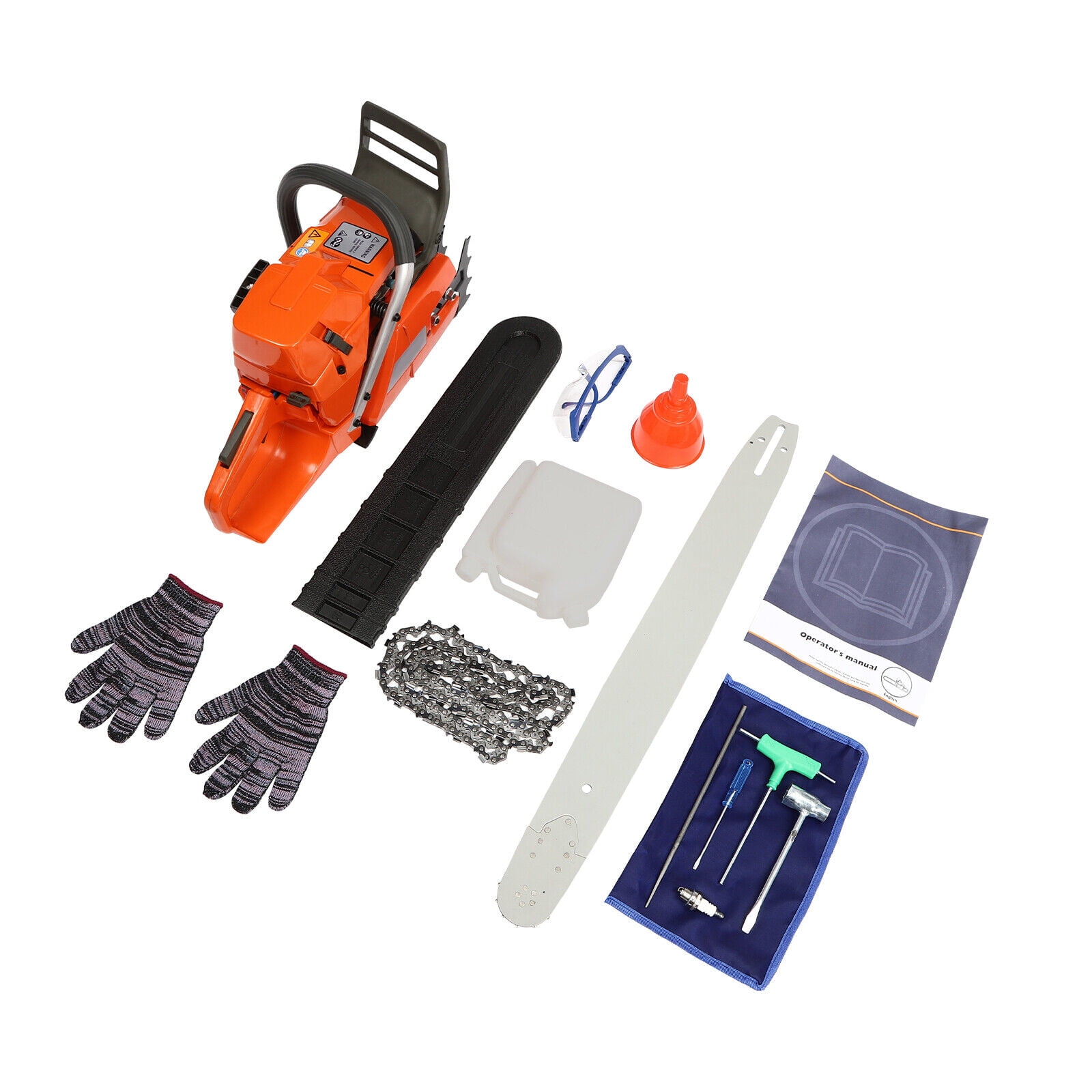 Generic 24 in 72CC Gas Chainsaw High-Power Wood Cutting Tool (Orange, 24 in) fldkm