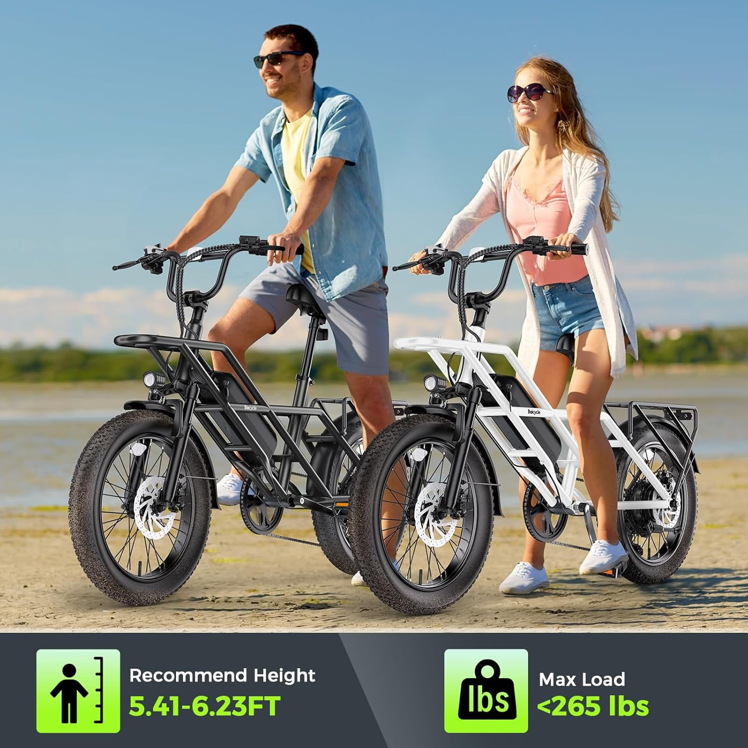 GSPEED A03 Electric Bike, All-Terrain Fat Tire E-Bike for Adults, 1200W Motor, 48V 13Ah Battery, 28 MPH, UL2849 Certified (Black, 20 in) 2381q