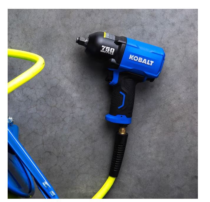 Kobalt 0.5-in Drive Air Impact Wrench, 750 ft-lb Torque, Heavy-Duty Pneumatic Tool (0.5 in) eeg6e