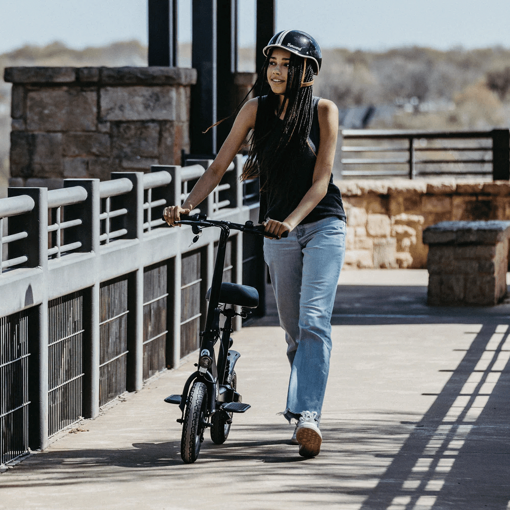 GOTRAX Aero Foldable Electric Scooter with Seat for Teens and Adults (Black, 15.5 MPH) ii8dp