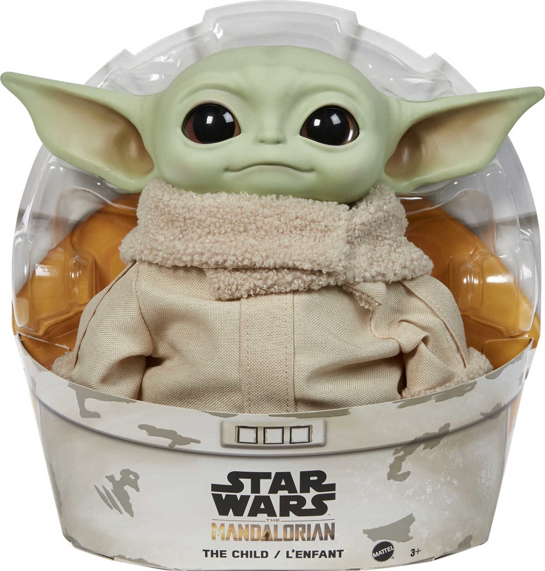 Star Wars The Child Plush Toy, Mandalorian Grogu Soft Stuffed Figure (Green, 11 in) p37pv