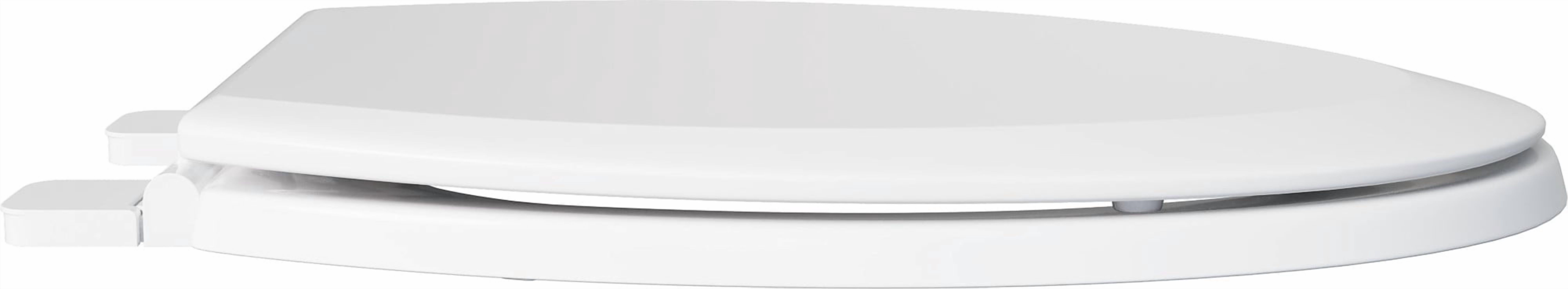 PROFLO Elongated Closed Front Toilet Seat with Cover (Biscuit, 2.25 in Height) hs4hn