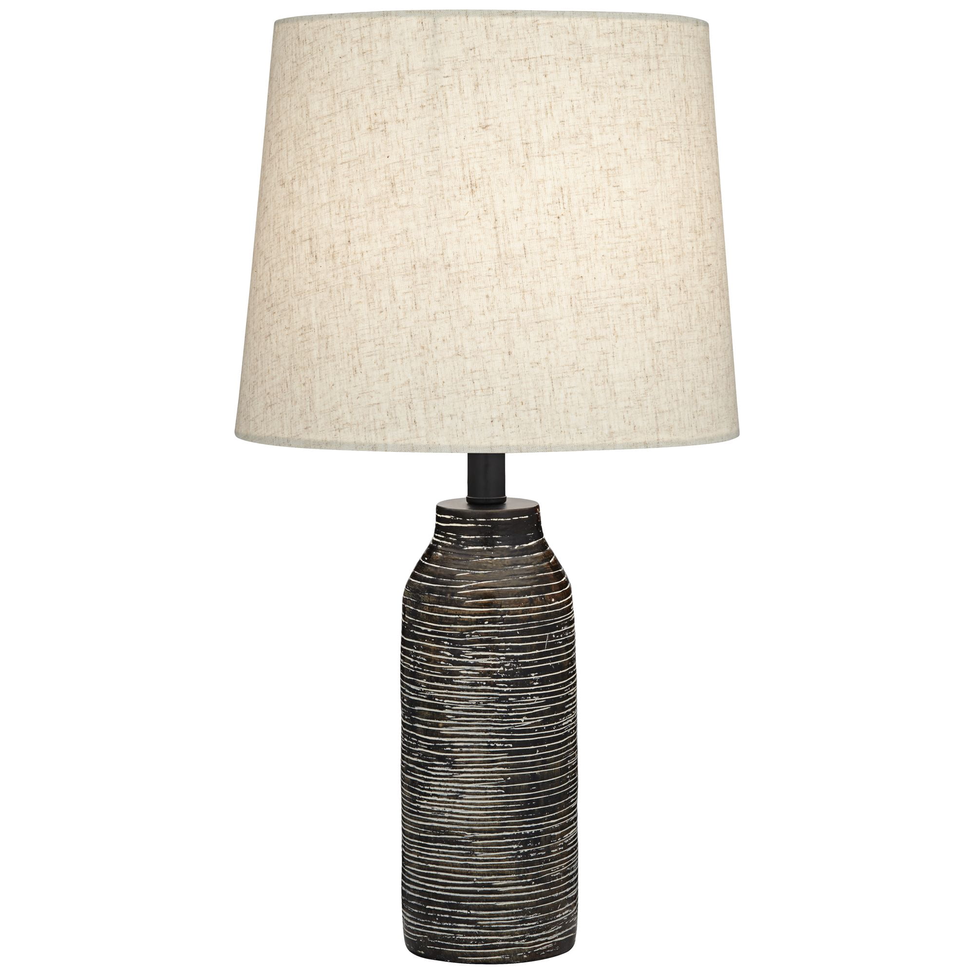 360 Lighting Mid Century Modern Farmhouse Table Lamps (Black, 24 in, Set of 2) b887g