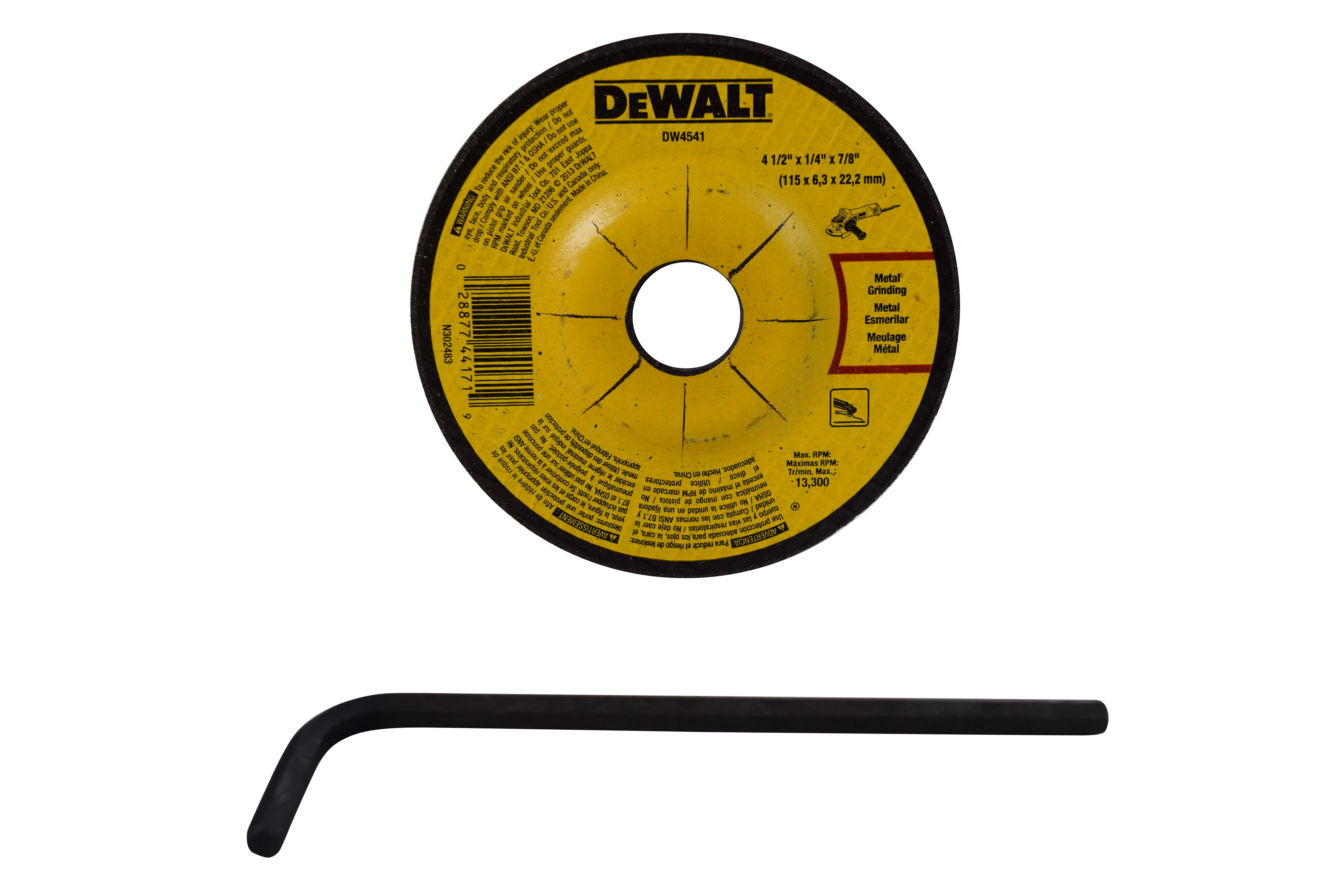 DEWALT 4-1/2 in Small Angle Grinder with Paddle Switch (7-Amp, Yellow) 3vd7r