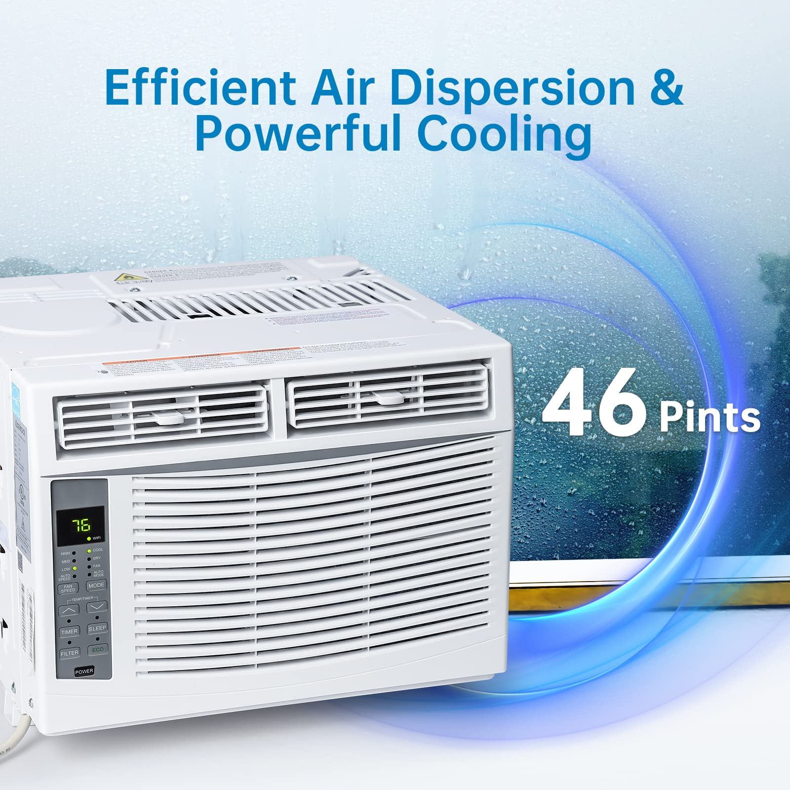 EastVita 6000 BTU Window Air Conditioner with Remote and App Control (White, 250 Sq Ft) 70oru