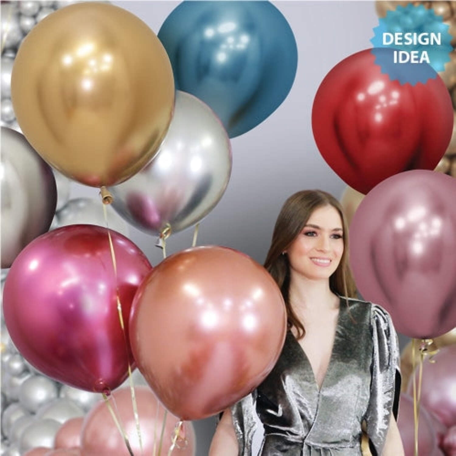 Sempertex Reflex Gold Latex Balloons (Metallic Finish, 18 in, 15 Pack) kvotd - Image 2