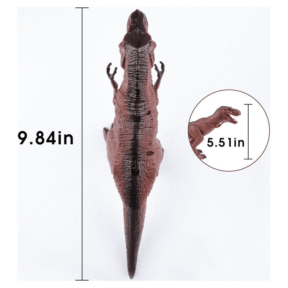 UUGEE Remote Control T-Rex Dinosaur Robot, Interactive RC Toy with Light and Sound Effects (Brown, 1 Pack) 4j5wa