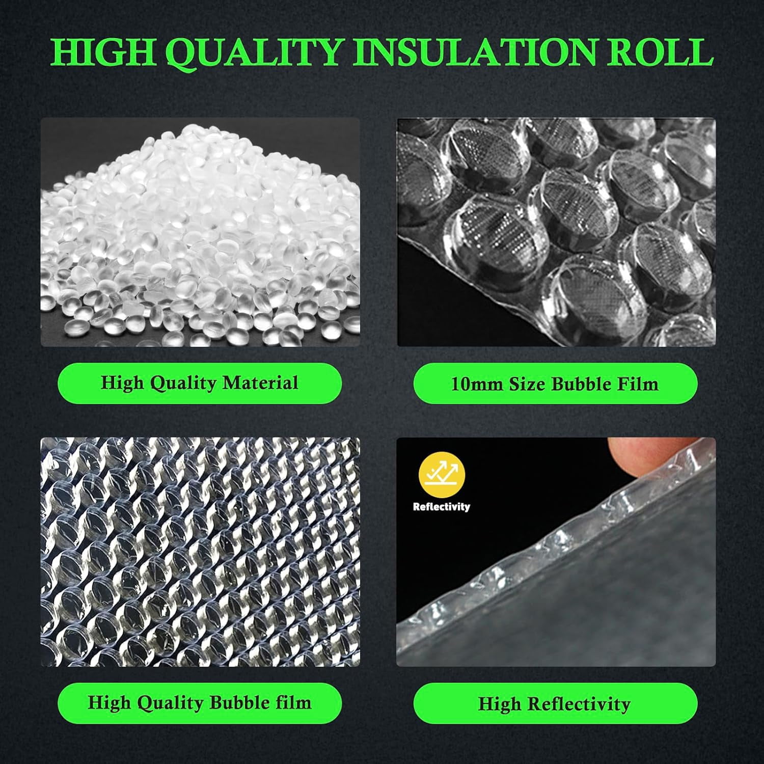 Dinosam Double Reflective Insulation Roll (Silver, 23.7 in x 10 ft) fto24