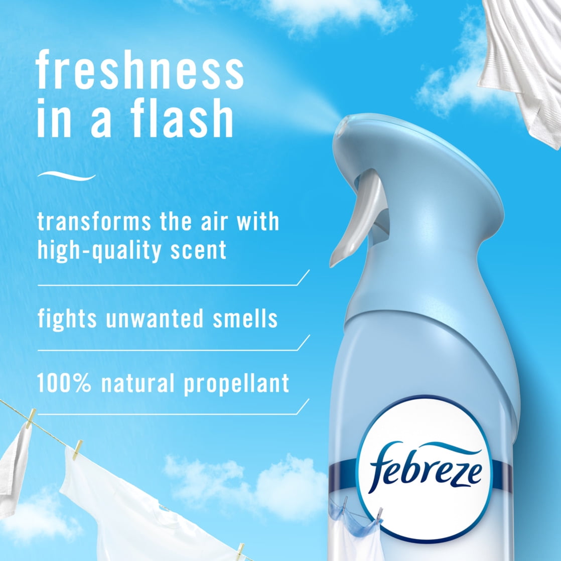 Febreze Air Freshener Spray, Odor-Fighting Room Mist, Linen & Sky (8.8 oz) idonm