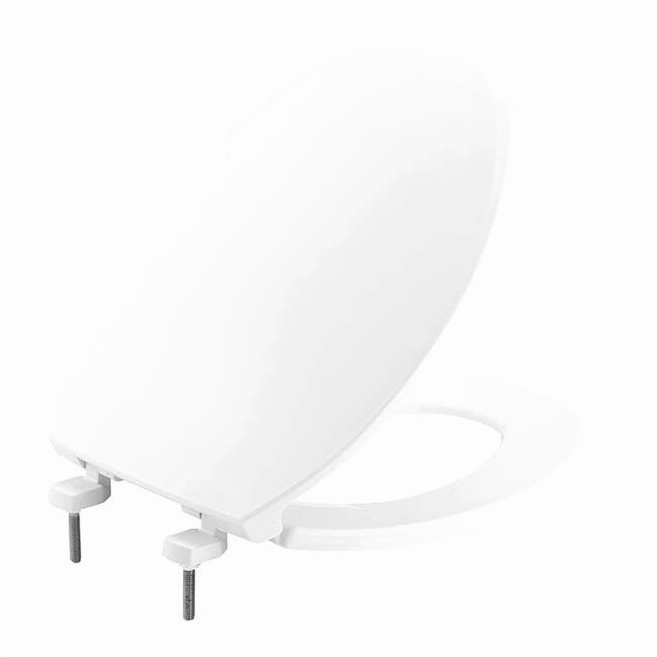 Church Seat Elongated Hospitality Plastic Toilet Seat with STA-TITE Fastening System (White, 18.5 in) y25n2