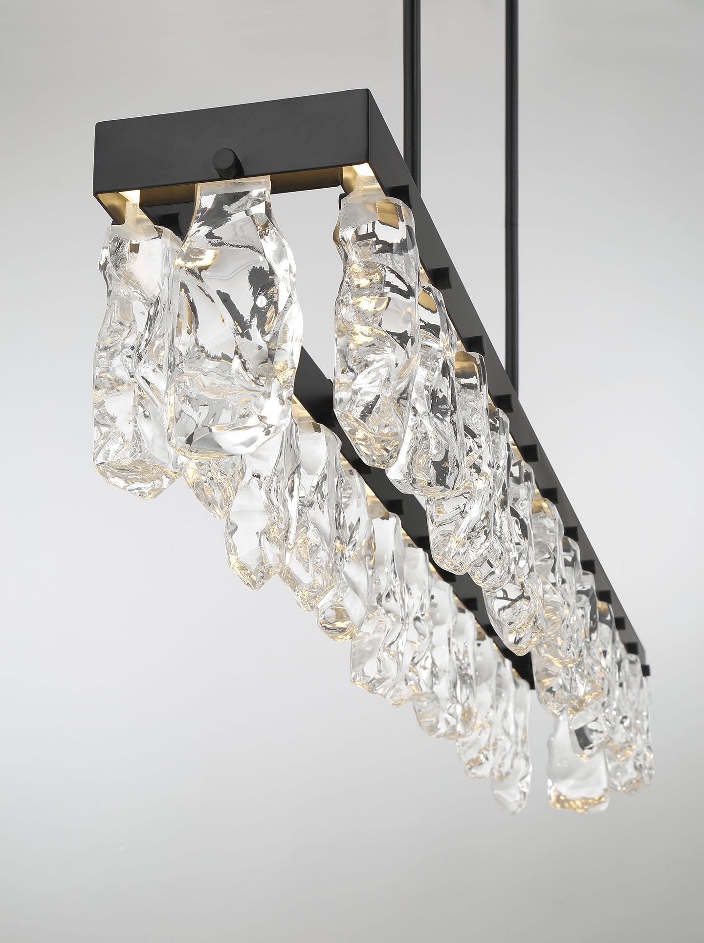 George Kovacs Artic Glacier LED Island Pendant Light (Coal, 47.75 in) kohjy - Image 6