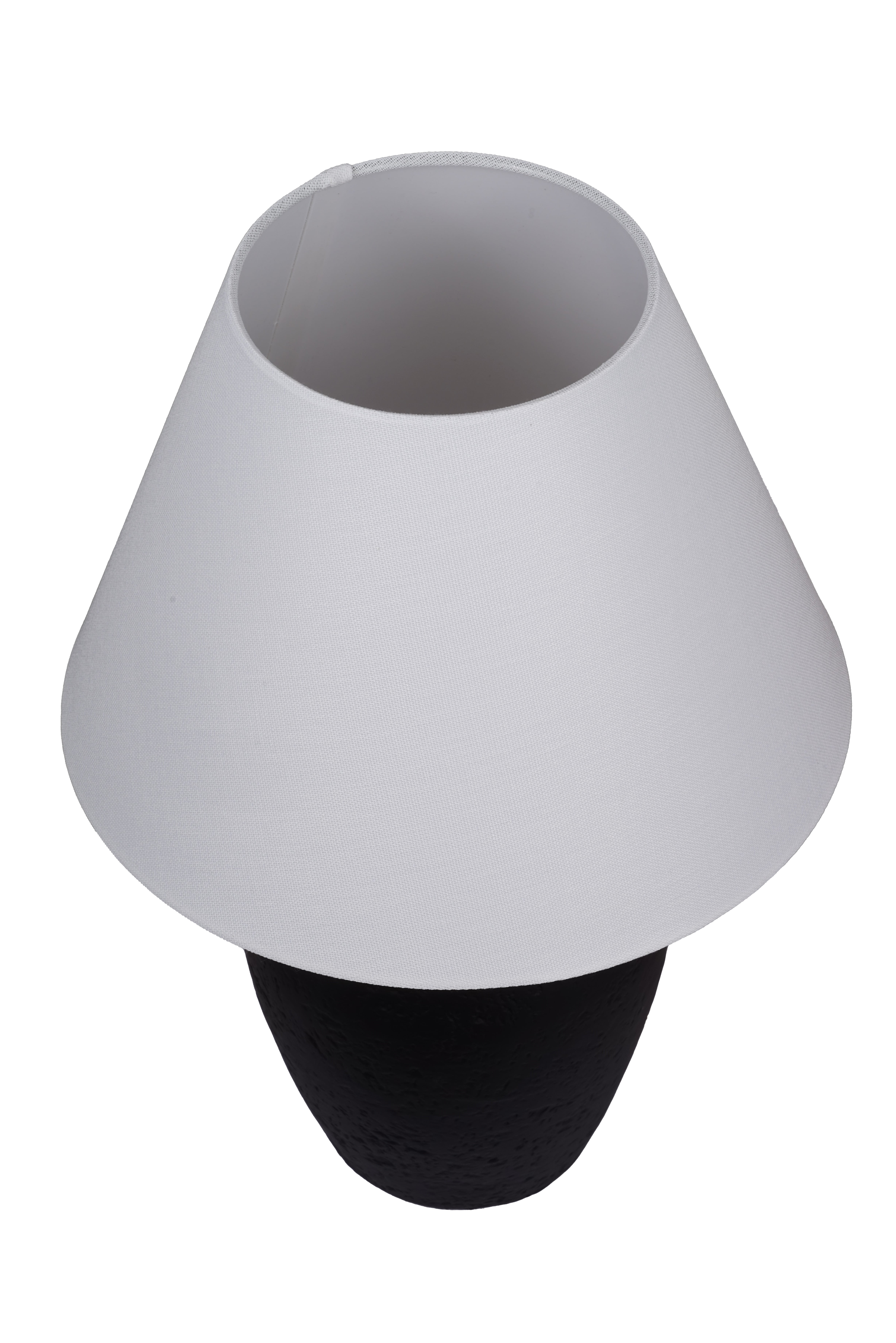 Better Homes & Gardens Ceramic Urn Table Lamp, Matte Black Finish, with White Linen Shade (18 in) ky2zm