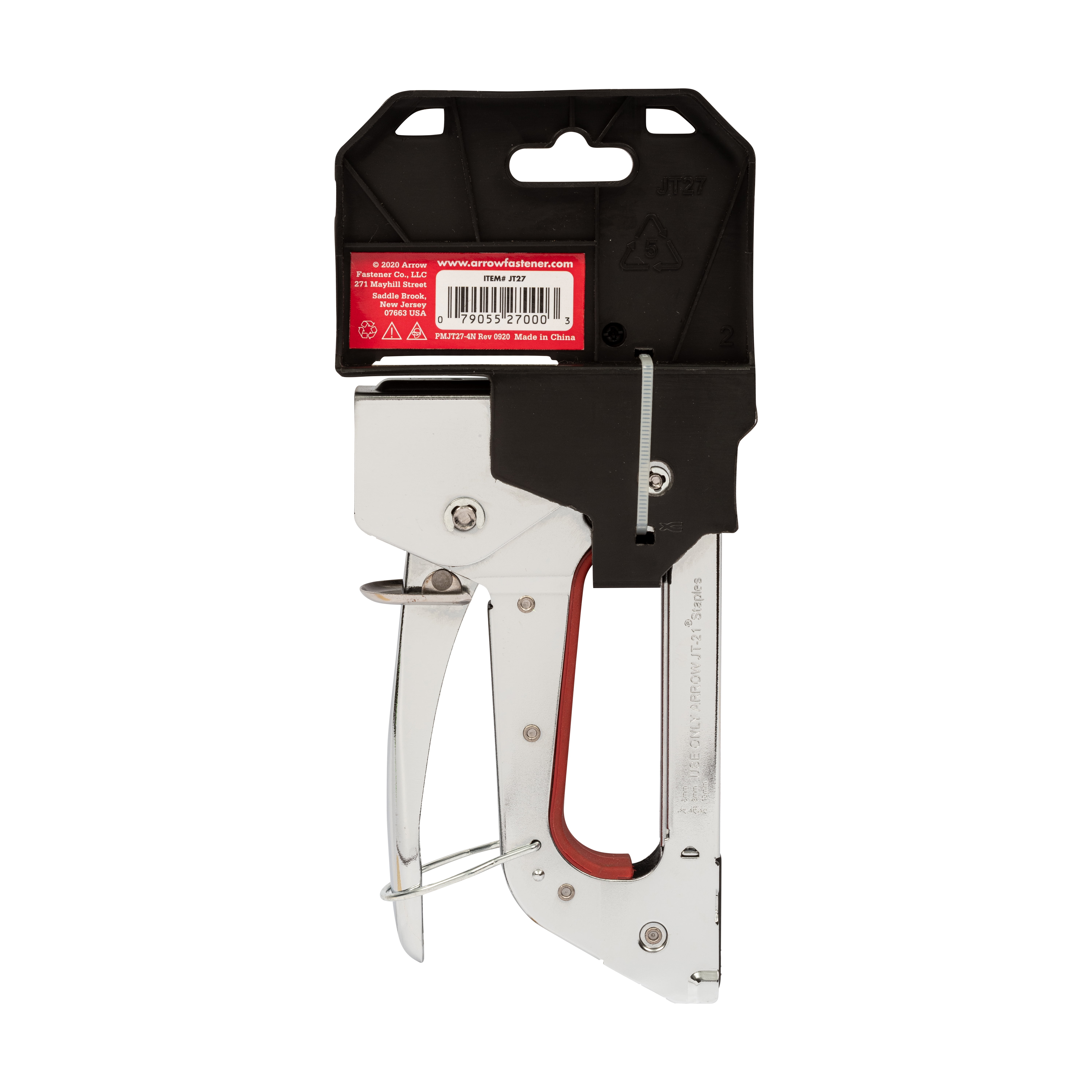 Arrow JT27 Light-Duty Chrome Finish Manual Staple Gun (Silver, 1 Pack) nz7cc
