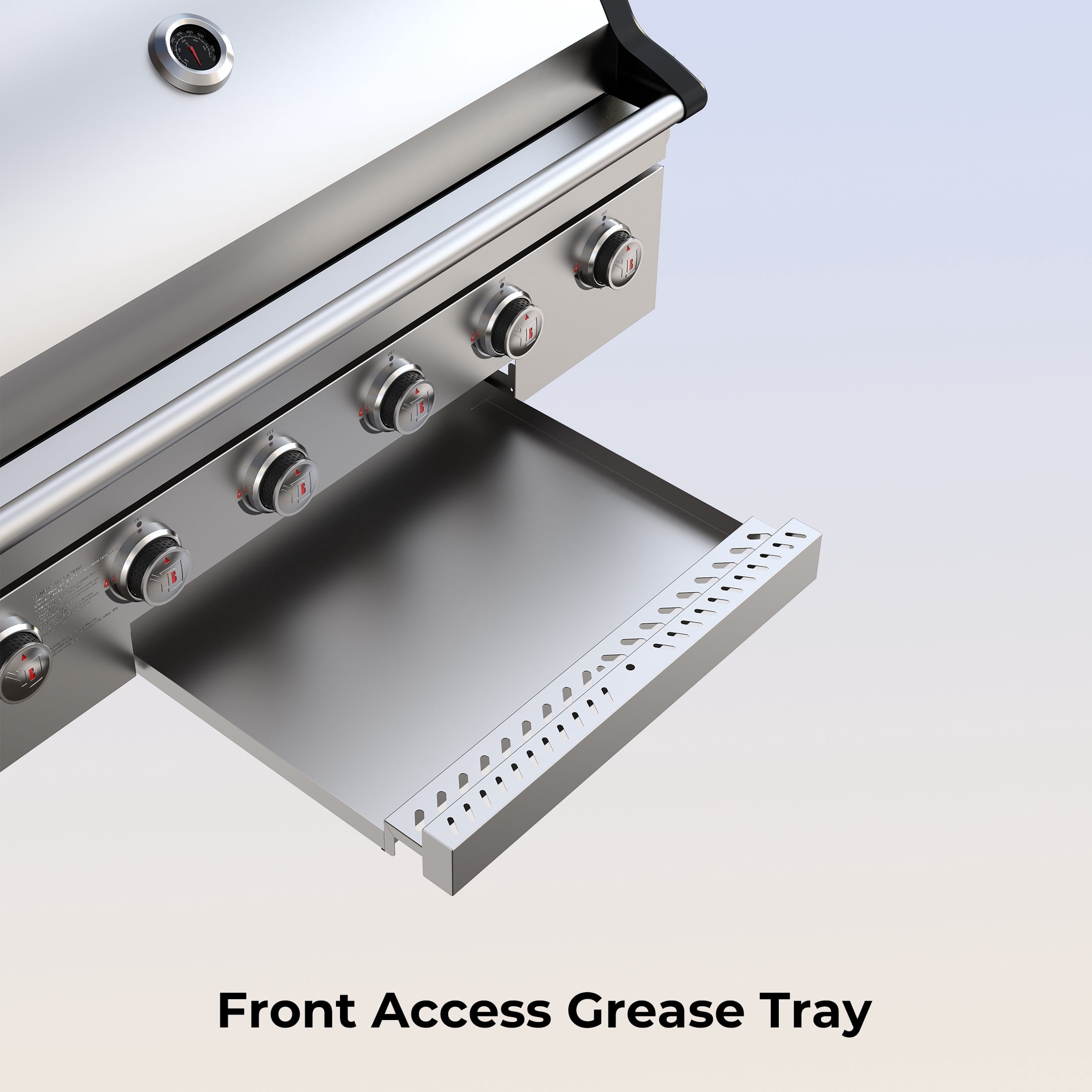 Flintex 6-Burner Built-In Gas Grill, Outdoor Kitchen BBQ Head with 859.8 sq in Cooking Area (Stainless Steel, 60,000 BTU) yyrio