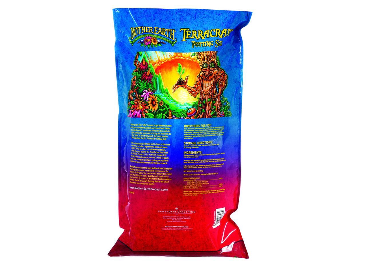 Mother Earth Terracraft All-Purpose Potting Soil with Fertilizer (Light Brown, 2 cu ft) tp0xg