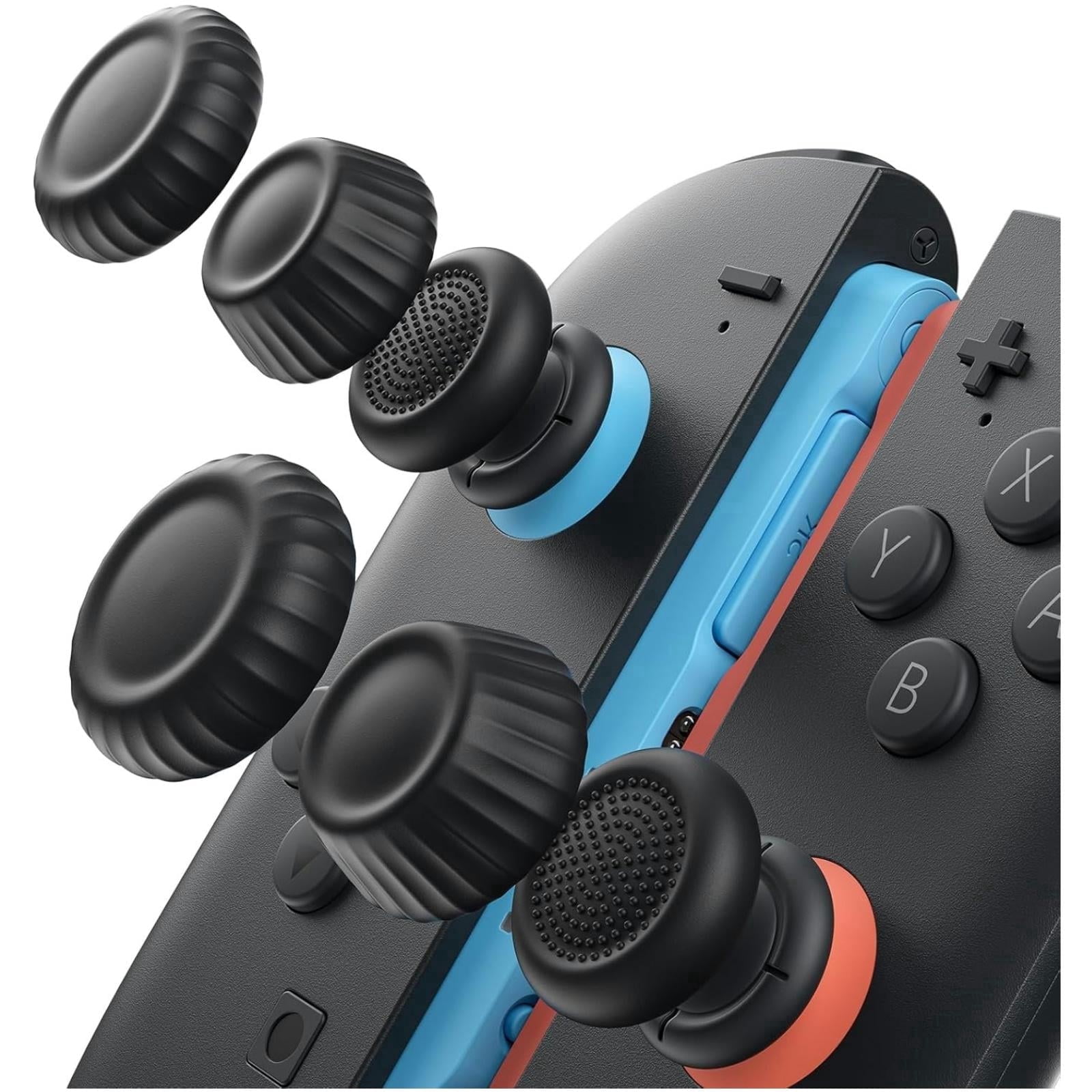 JSAUX Thumb Grips for Nintendo Switch 2 Joy-Con Ergonomic Joystick Caps (Blue/Orange, 3 Pairs) 9n7od