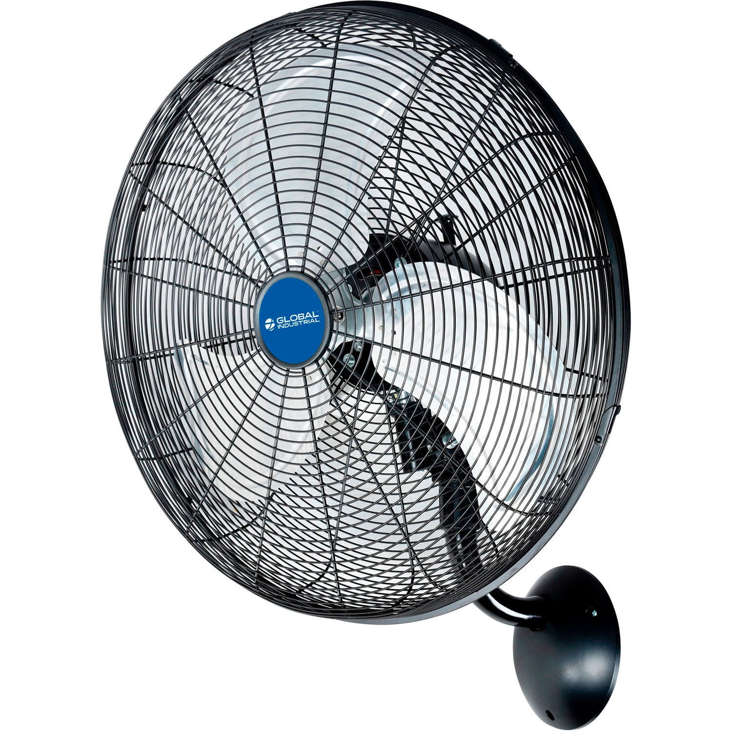 Global Industrial 20 in Wall Mounted Oscillating Fan, High-Velocity Air Circulator (Silver, 20 in) 2xfss