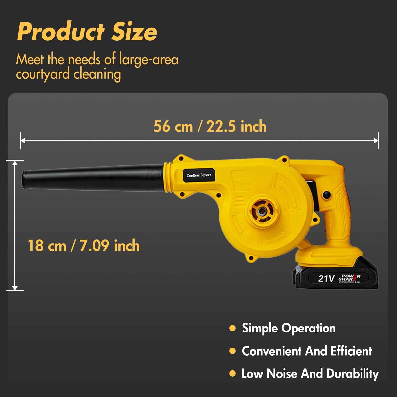 CATGOOD 20V Cordless Mini Leaf Blower and Vacuum, High-Power Electric Handheld Air Blower with 2 Batteries (Black, 2-Pack Battery) govfc