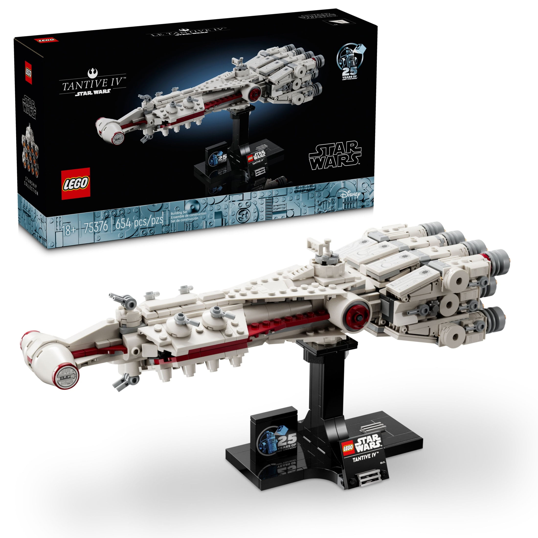 LEGO Star Wars Tantive IV Building Set, Collectible Starship Display Model for Adults (654 Pieces) 156a5