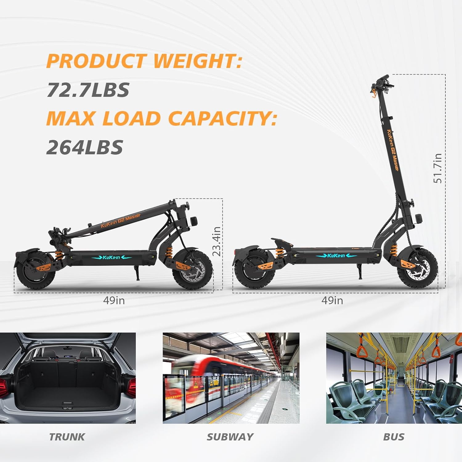 KUKIRIN G2Master Electric Scooter, Dual 1000W Motor, 37 MPH Max Speed, 43 Miles Range, Foldable Commuter E-Scooter (10 in Tires) z6t8z