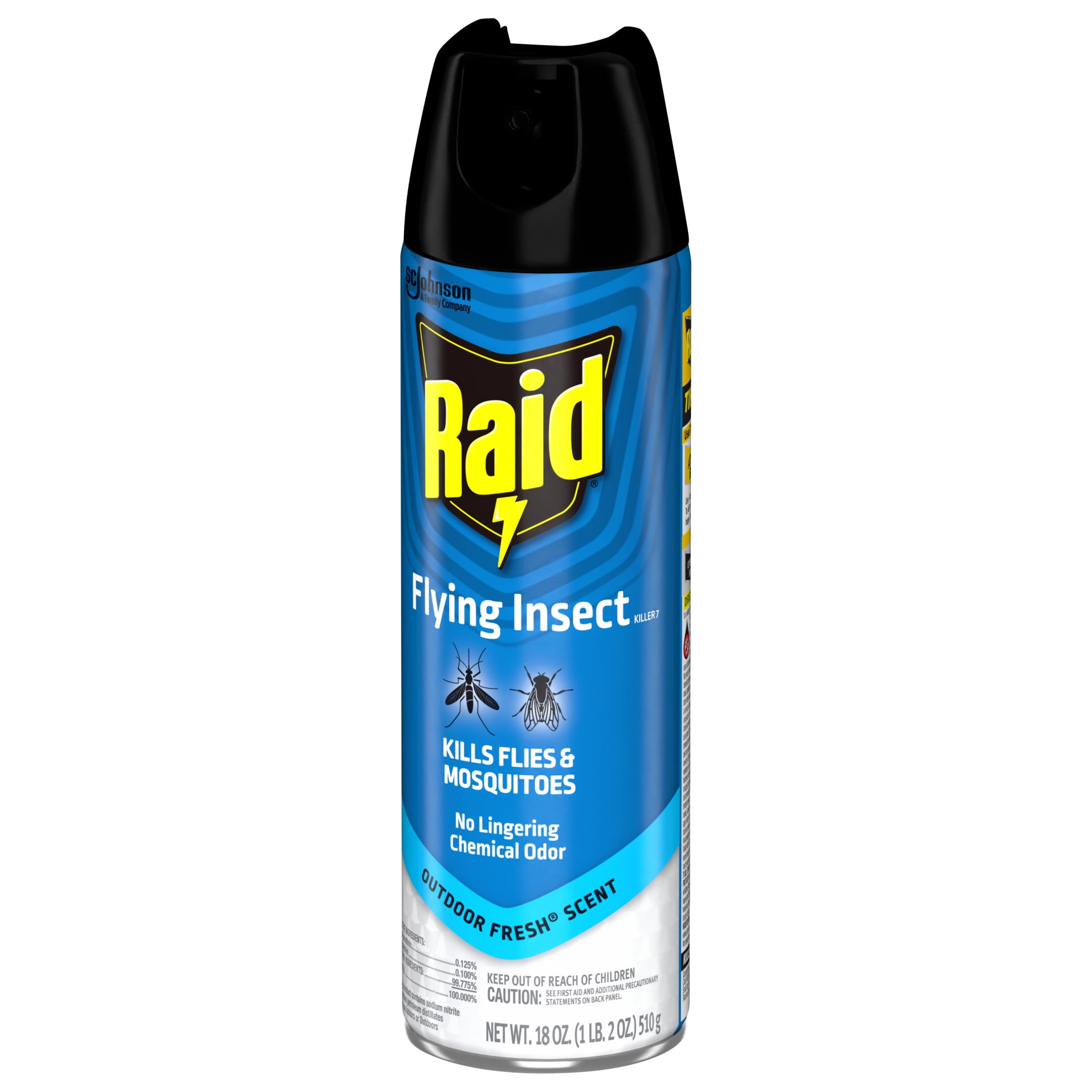 Raid Flying Insect Killer 7, Fast-Acting Bug Spray for Flies and Mosquitoes (Outdoor Fresh Scent, 18 oz) qel73