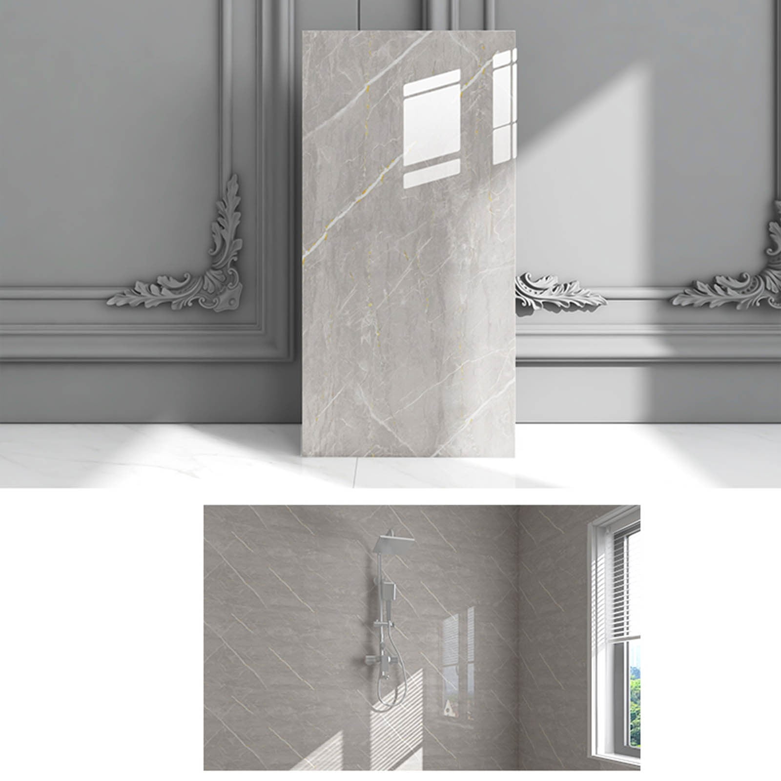 Harpi Imitation Tile Peel and Stick Wall Panel Decorative Wallpaper (11.8 in x 23.6 in) 4vume