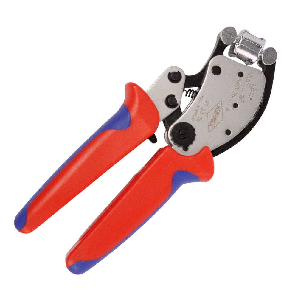 Knipex Twistor16 Self-Adjusting Crimping Pliers for End Sleeves (Black, 7.87 in) uhm4c