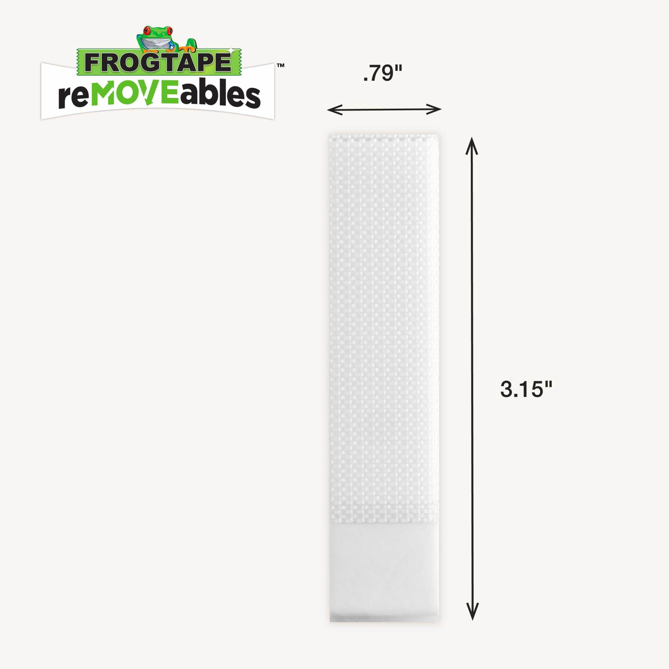 FrogTape reMOVEables Large Picture Hanging Strips (White, 12 Pairs) l6is2