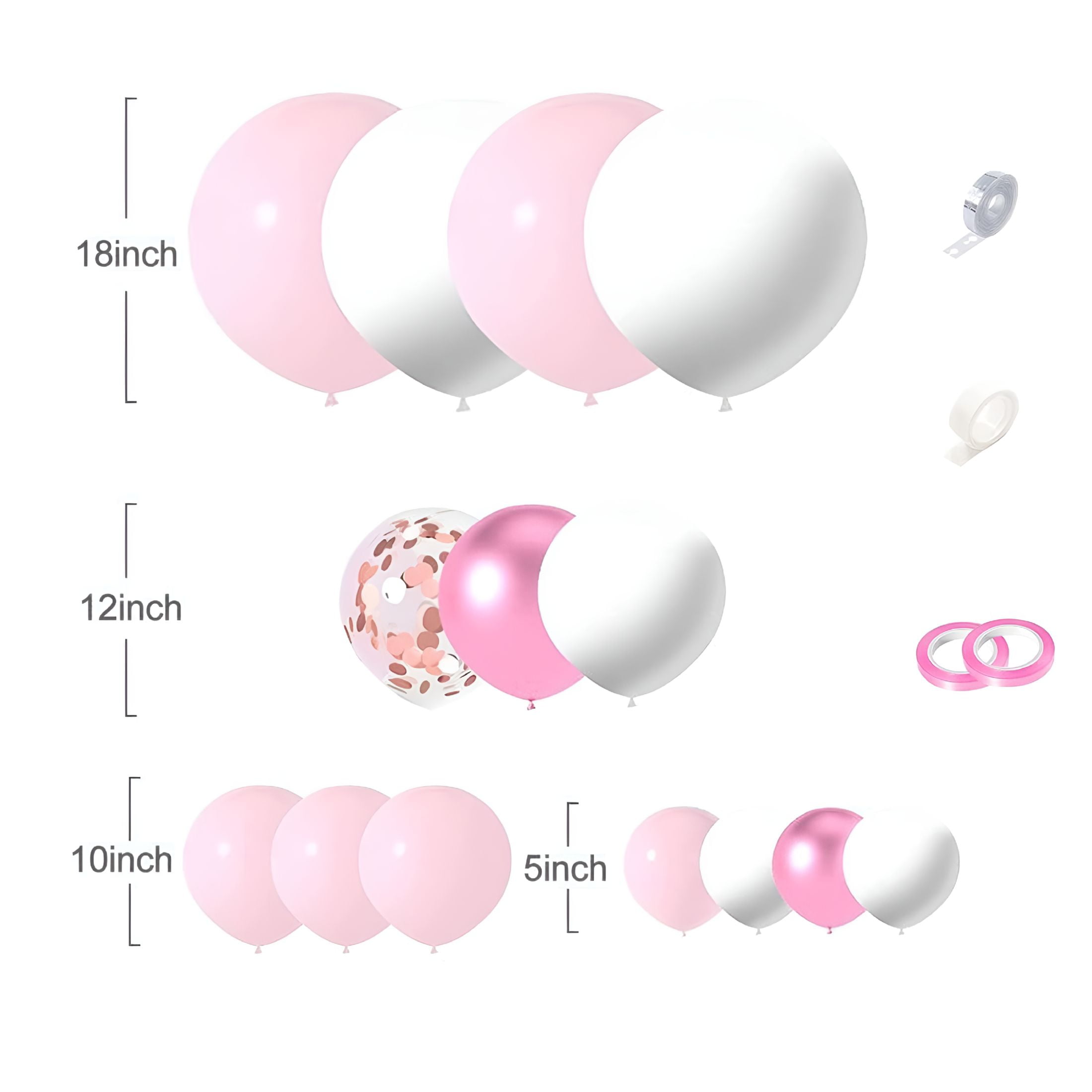 CCOCC Balloon Arch Kit DIY Party Decorations (Pink, 104-Piece Set) yzuqt