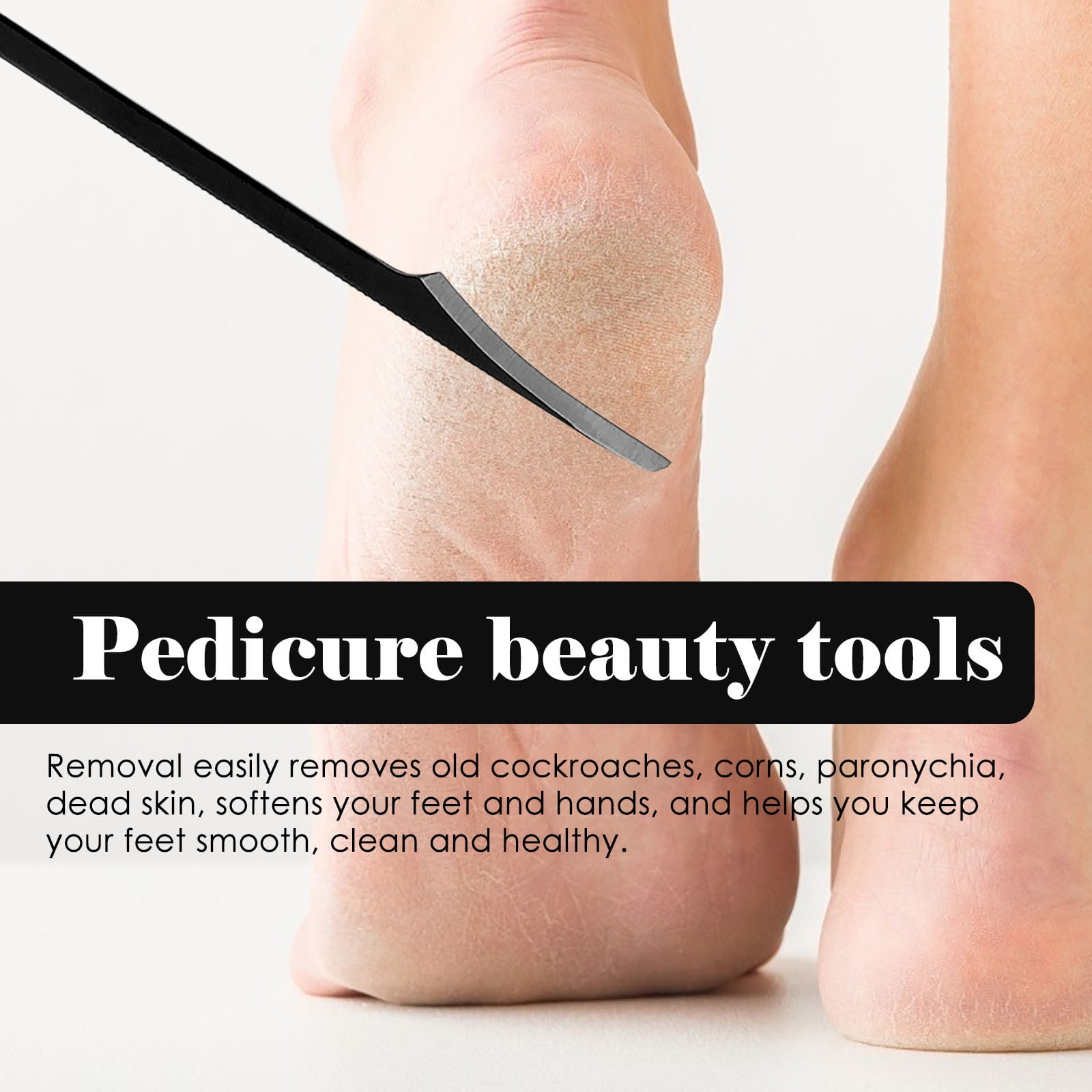 Wozhilaka Professional Stainless Steel Foot Pedicure Knife (Black, 6.5 in) a03a2