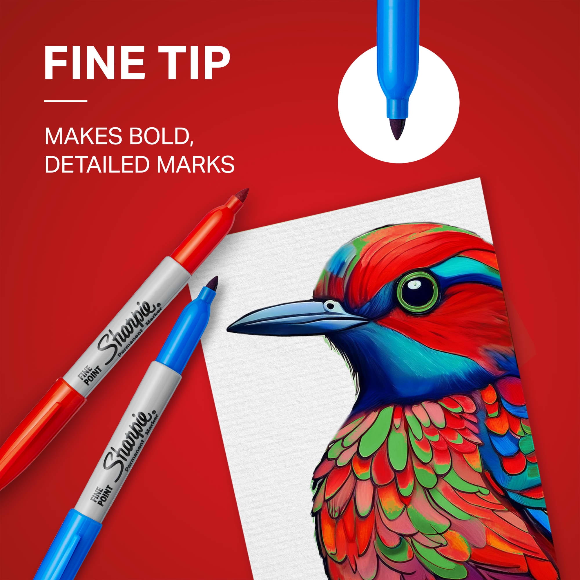 Sharpie Permanent Markers, Fine Point, Quick-drying Ink, Assorted Colors (12 Count) nxkee