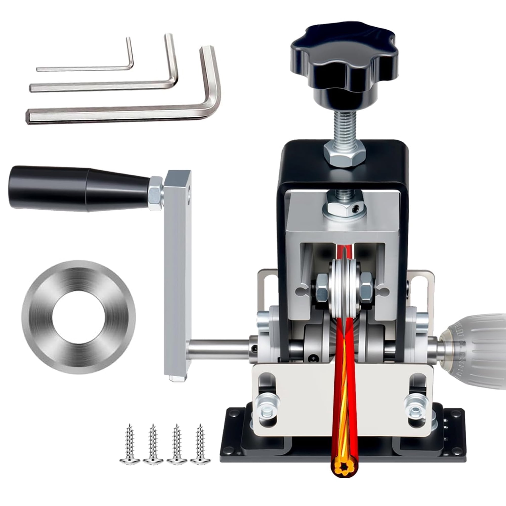 DEXIMRO Wire Stripping Machine for Copper Recycling, Manual and Drill Powered Cable Peeler (Silver, 0.06-1 in) 85qvu