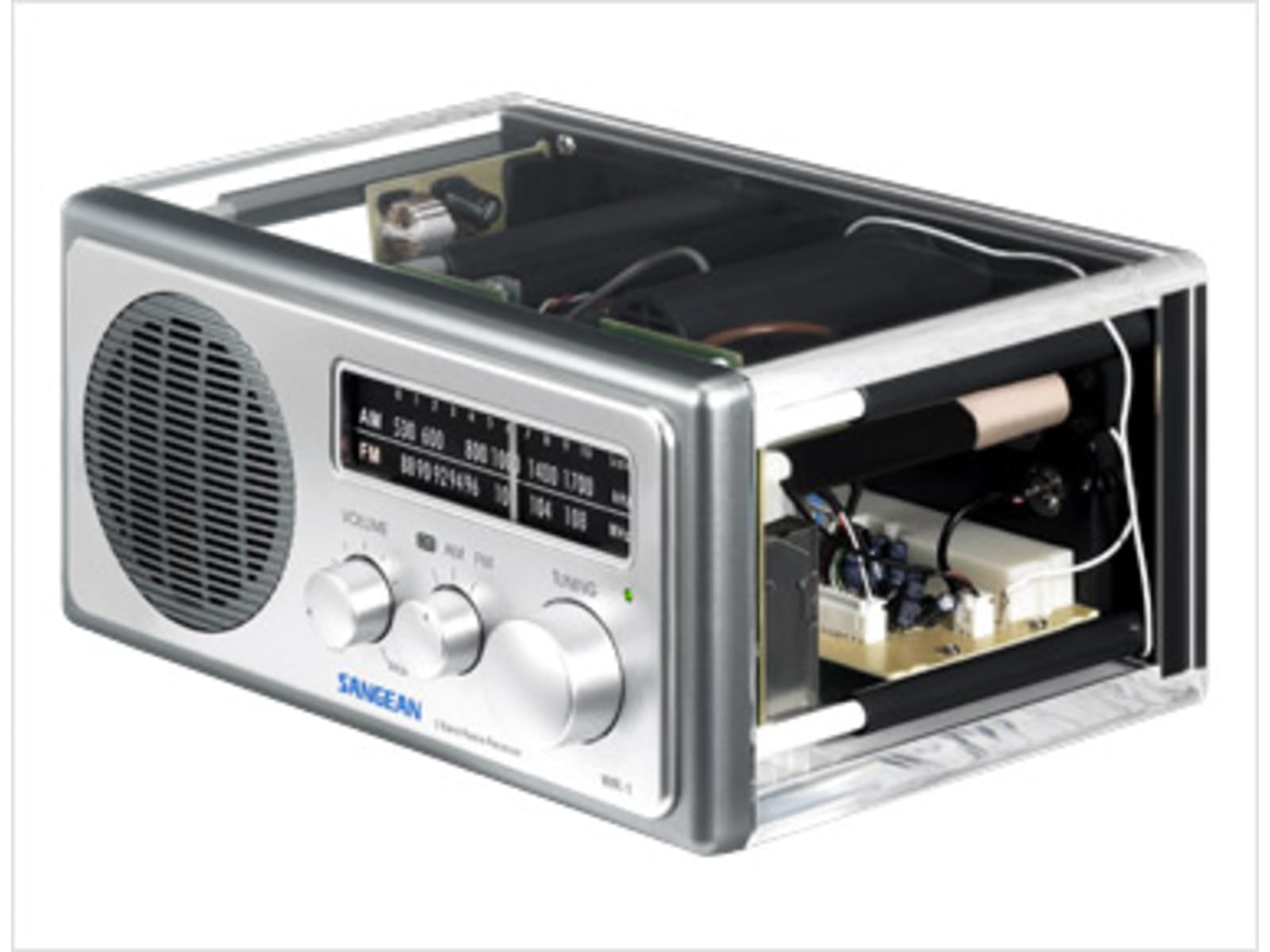 Sangean AM/FM Table Top Radio (Clear, 1 Unit) 3obdc