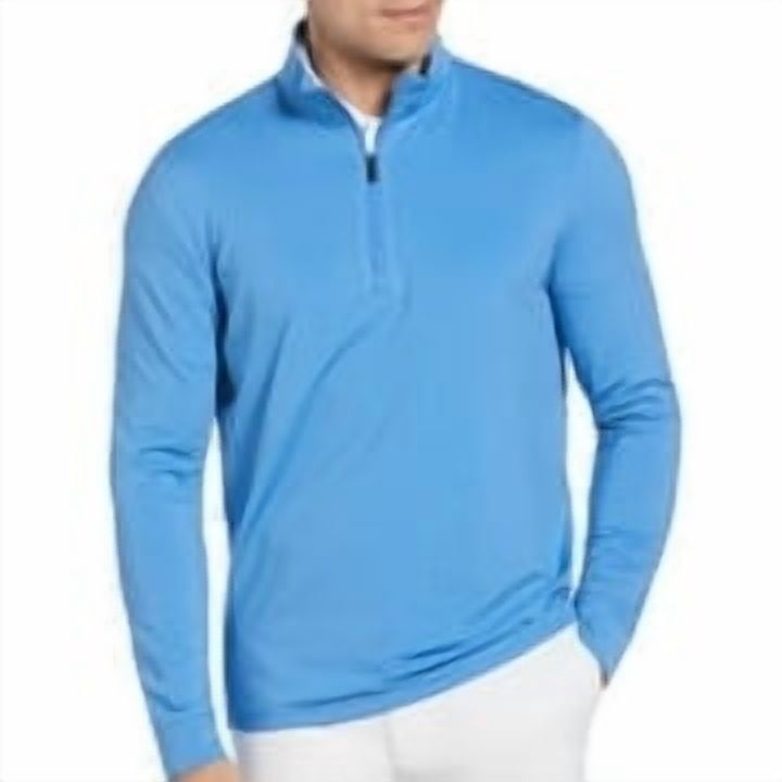 Ben Hogan Men's Feeder Stripe 1/4 Zip Pullover Performance Outerwear (Palace Blue, Small) zgsy7