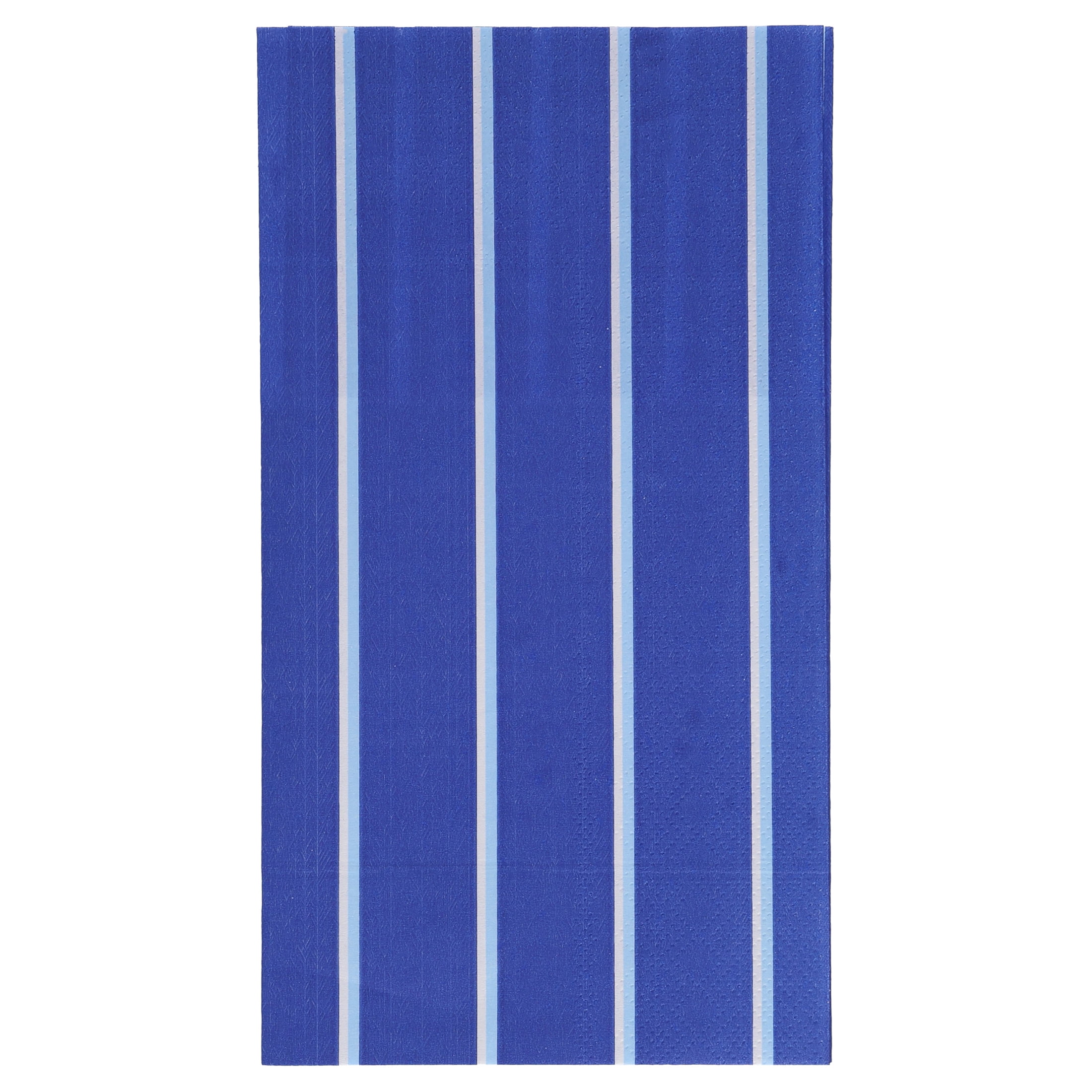 Way To Celebrate Disposable Paper Napkins, Classic Blue Striped Design for Parties (Blue, 16 Count, 3 in x 7 in) p0nru