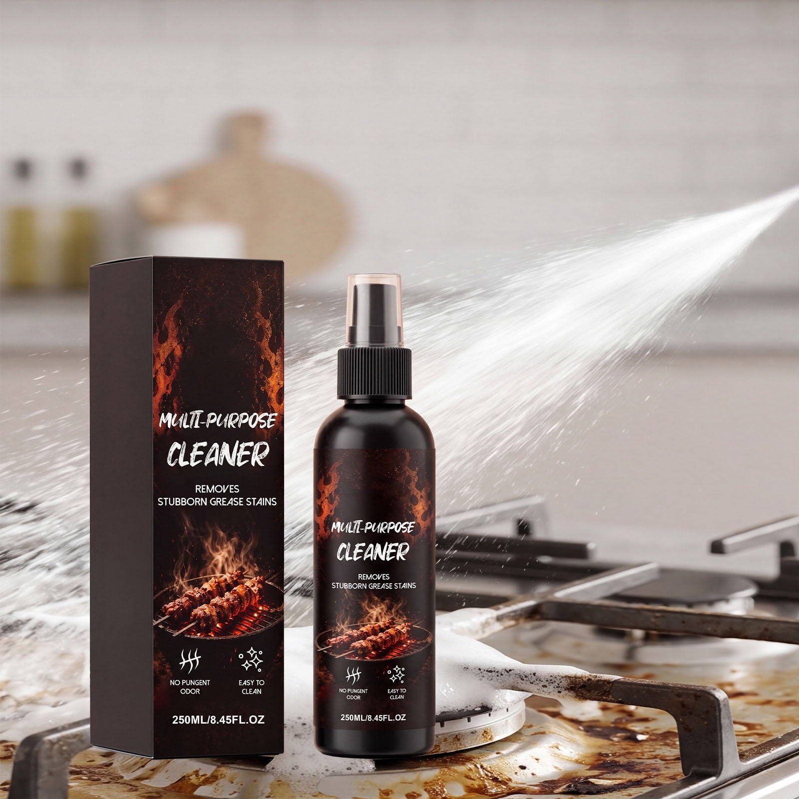 Zonthxa Heavy Duty BBQ Grill Degreaser and Multi Purpose Cleaner for Gas and Charcoal Grills (8.5 fl oz) y0bvi
