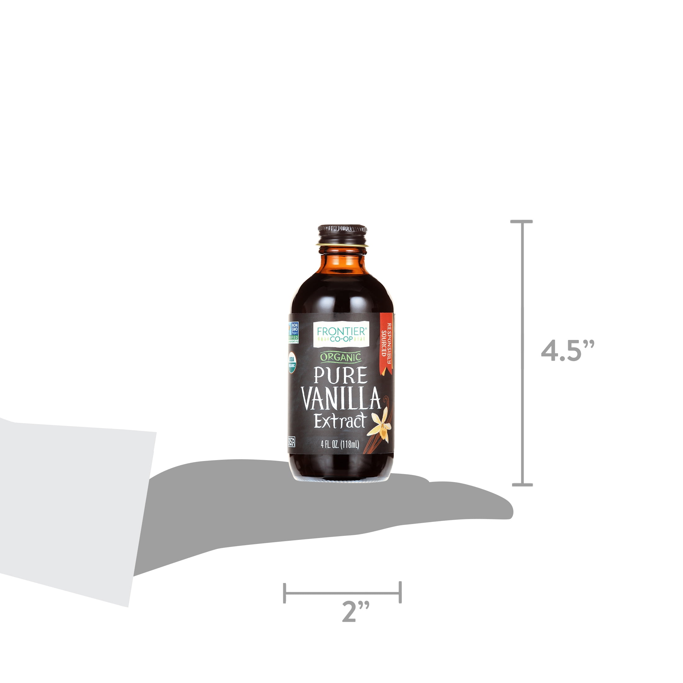 Frontier Co-op Organic Pure Vanilla Extract (Brown, 4 fl oz) mvw93