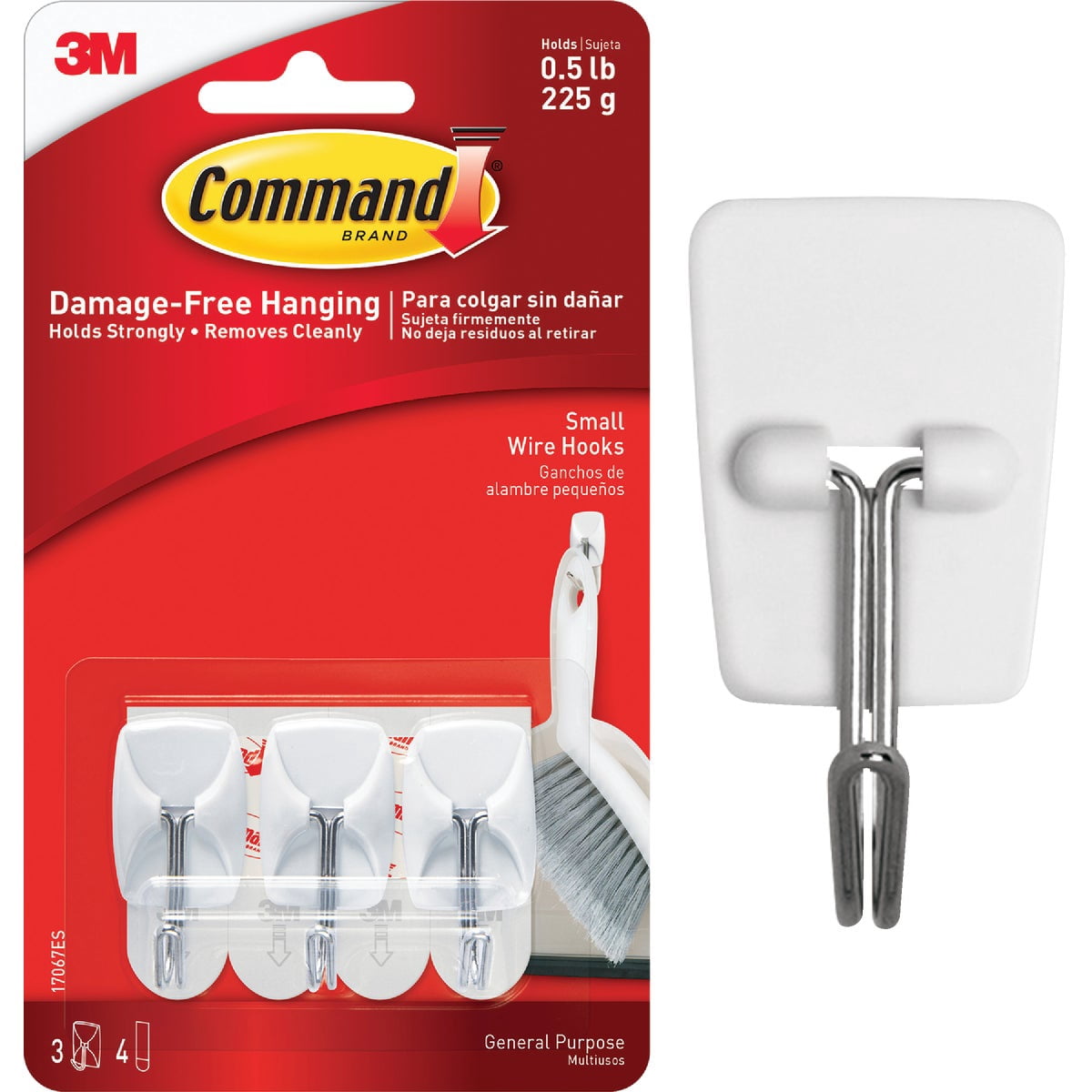 Command Heavy Duty Adhesive Wire Wall Hooks (White, 14 Pack) tl5pw