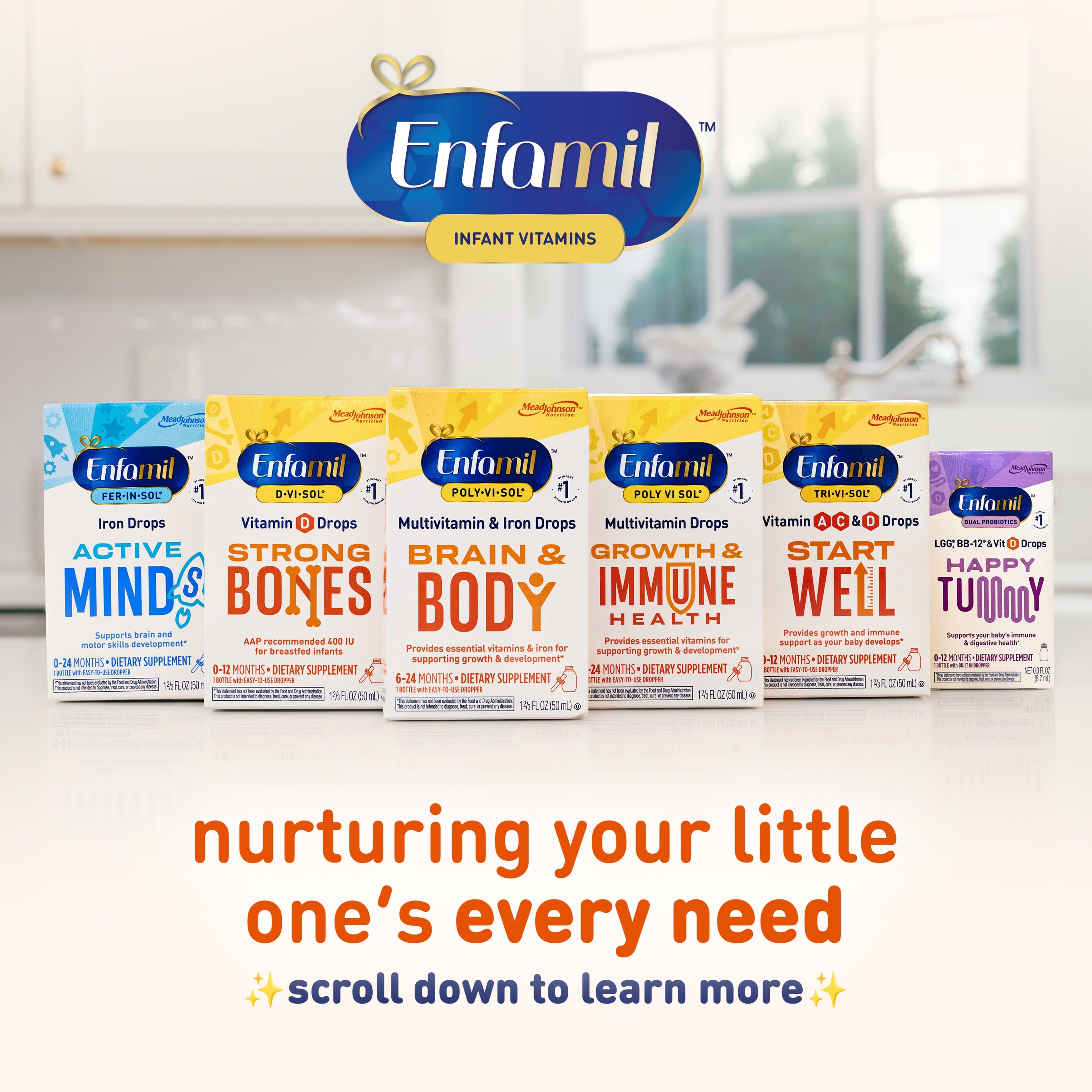 Enfamil Poly-Vi-Sol Multivitamin and Iron Supplement for Infants and Toddlers (1.69 fl oz) 5vocm