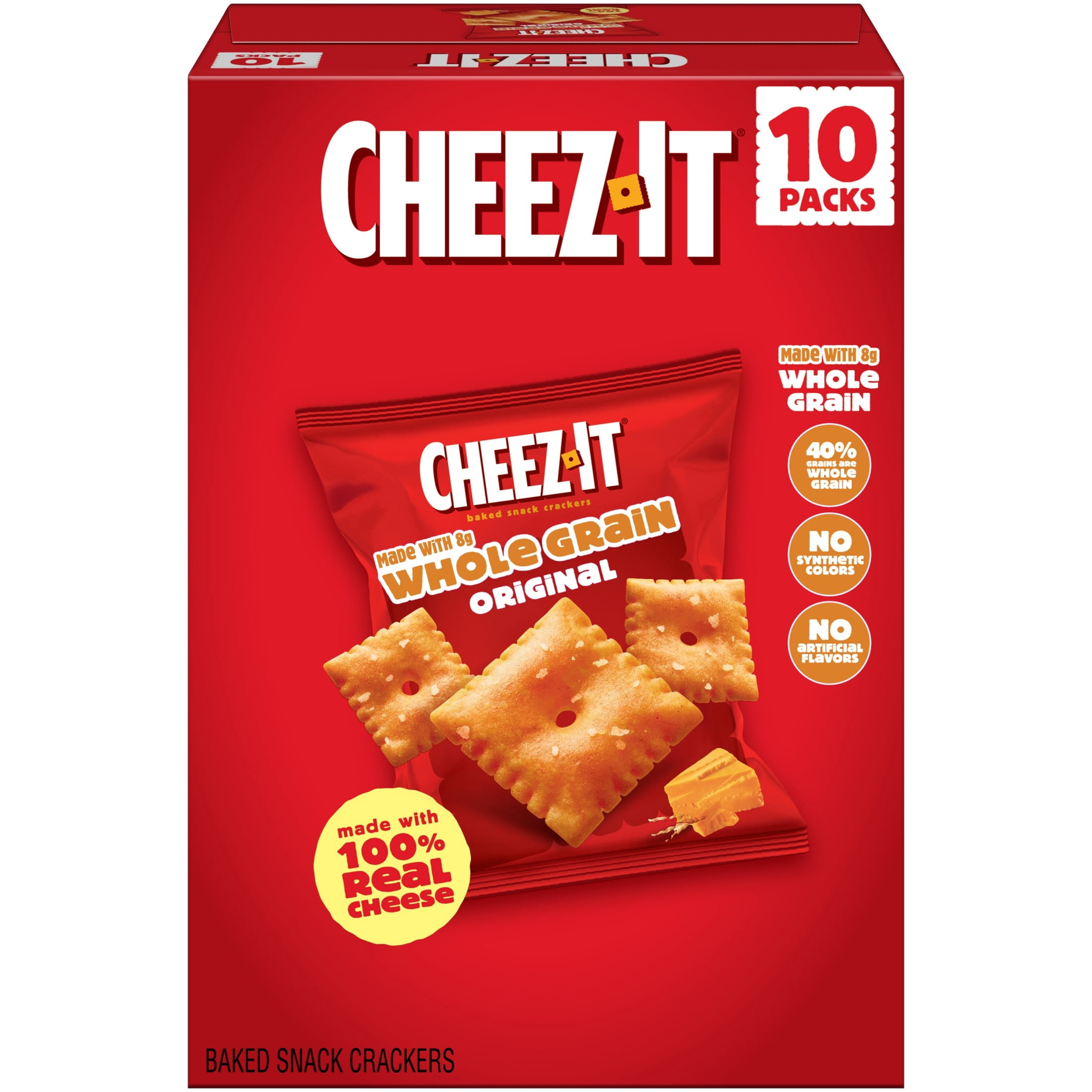 Cheez-It Original Baked Snack Crackers, Made with Whole Grain (10 oz, 10 Count) 58ahh