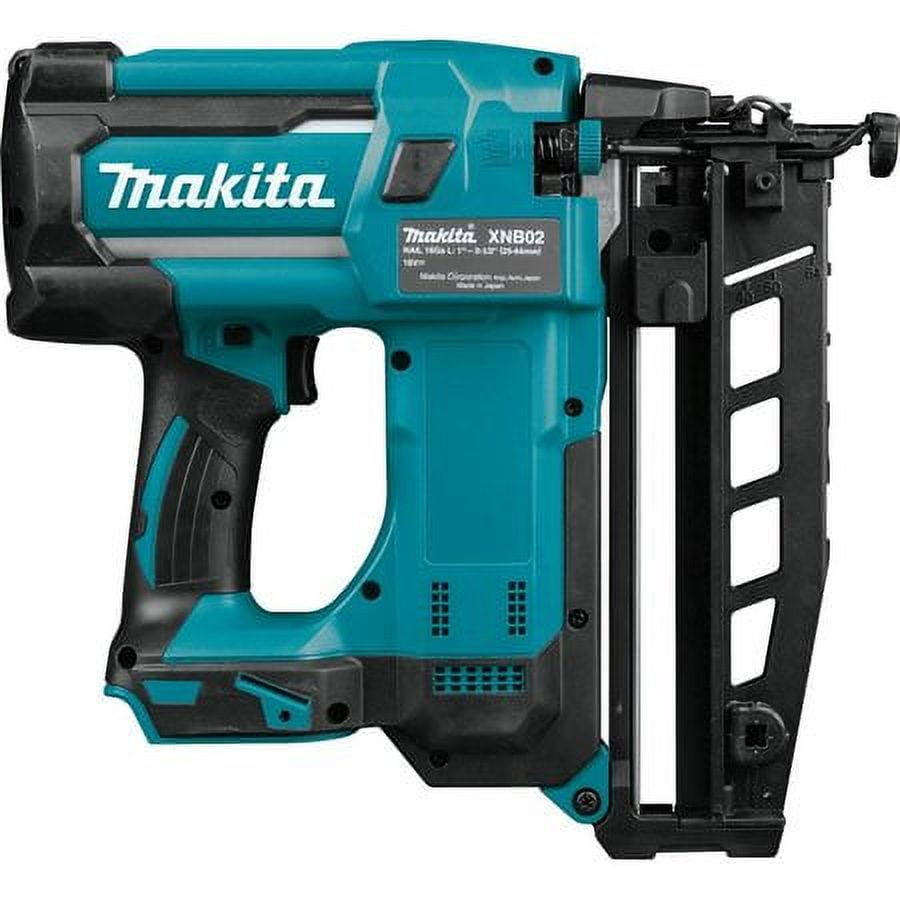 Makita XNB02Z 18V LXT Cordless 16 Gauge Straight Finish Nailer (Blue, 18V) mzqxn