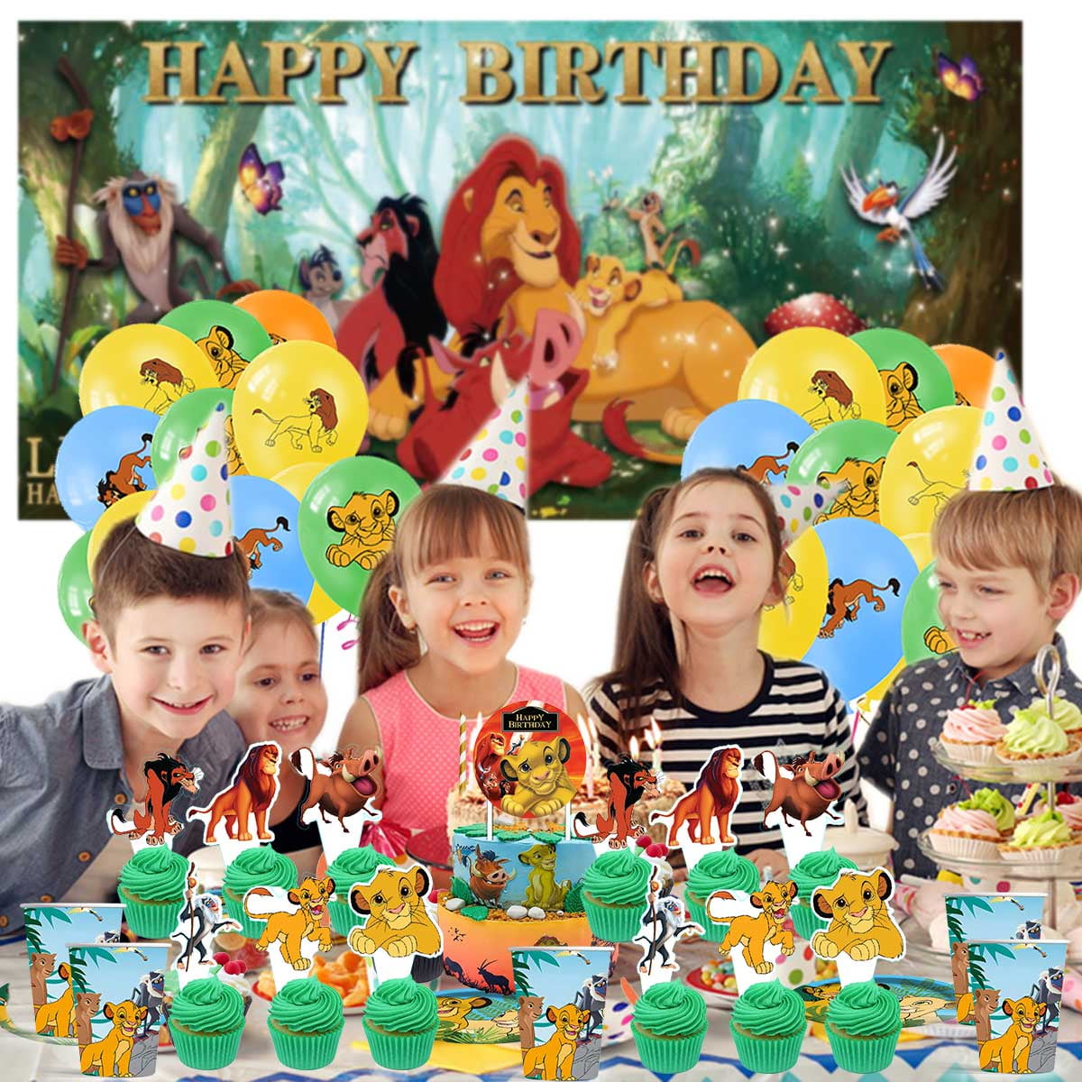 Yangxianf Lion King Cake Topper Set for Birthday Party Decorations (13 Piece Kit) 8ddvj