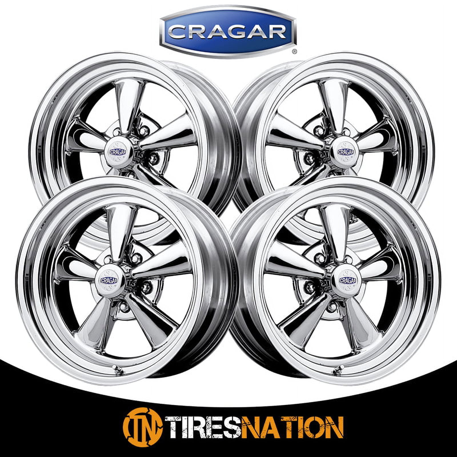 Cragar 08/61 S/S Series Mag Wheel Chrome Finish (14x7 in, 5x101.6 mm Bolt Pattern) 0si56