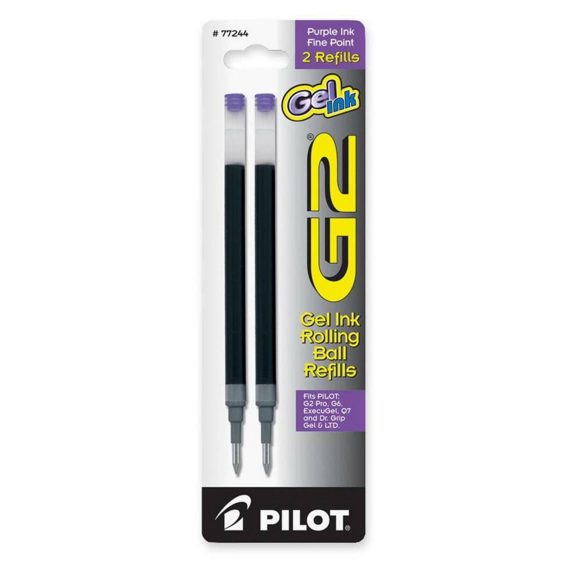 Pilot G2 Gel Pen Refills, Fine Tip, Smooth Writing Ink (Purple, 10-Pack) 3a51a
